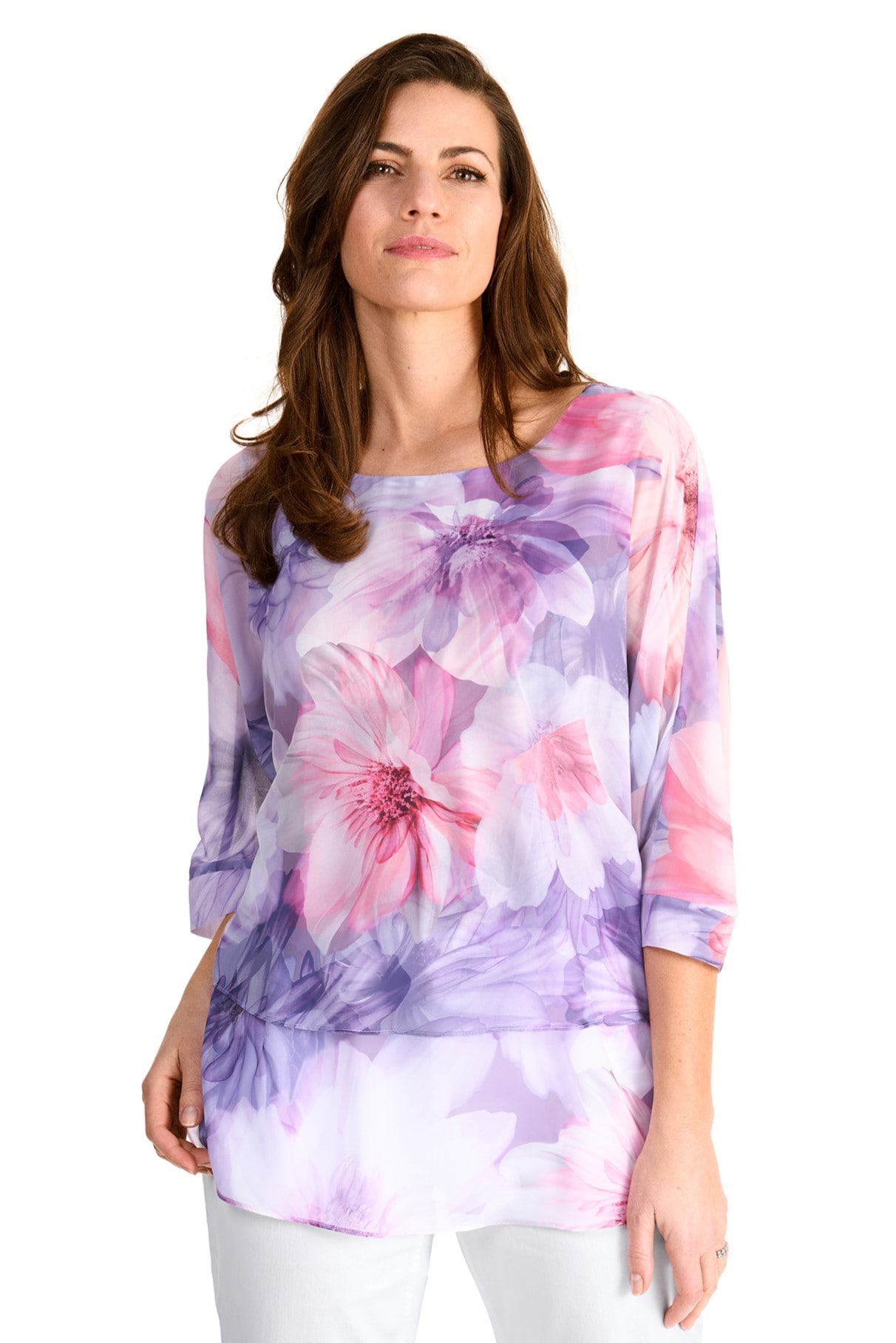 HERMANN LANGE Collection 3/4-Arm-Shirt, mit floralem Muster