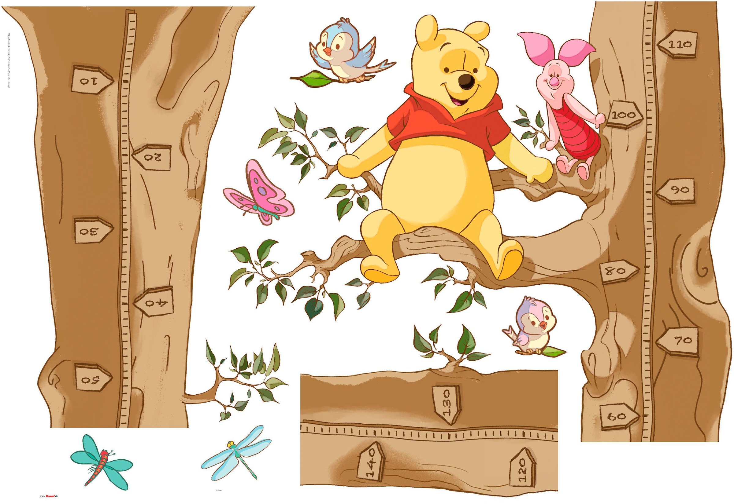 Komar Wandtattoo »Winnie the Pooh Size - Grösse 100 x 70 cm«, (8 St.), selbstklebend, Wandsticker, Kinderzimmer