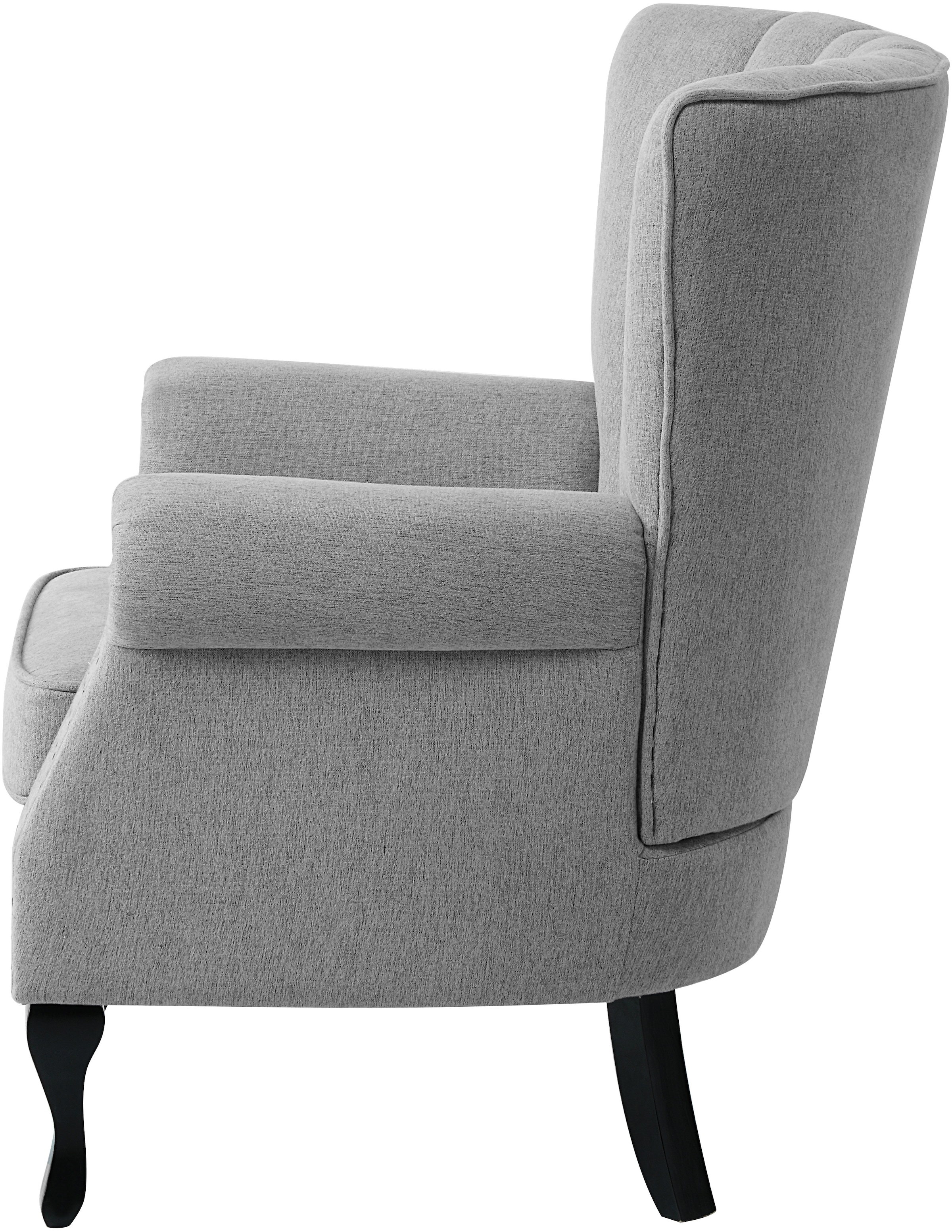 ATLANTIC home collection Sessel »TONI« modern mit Nieten und hoher Rückenlehne