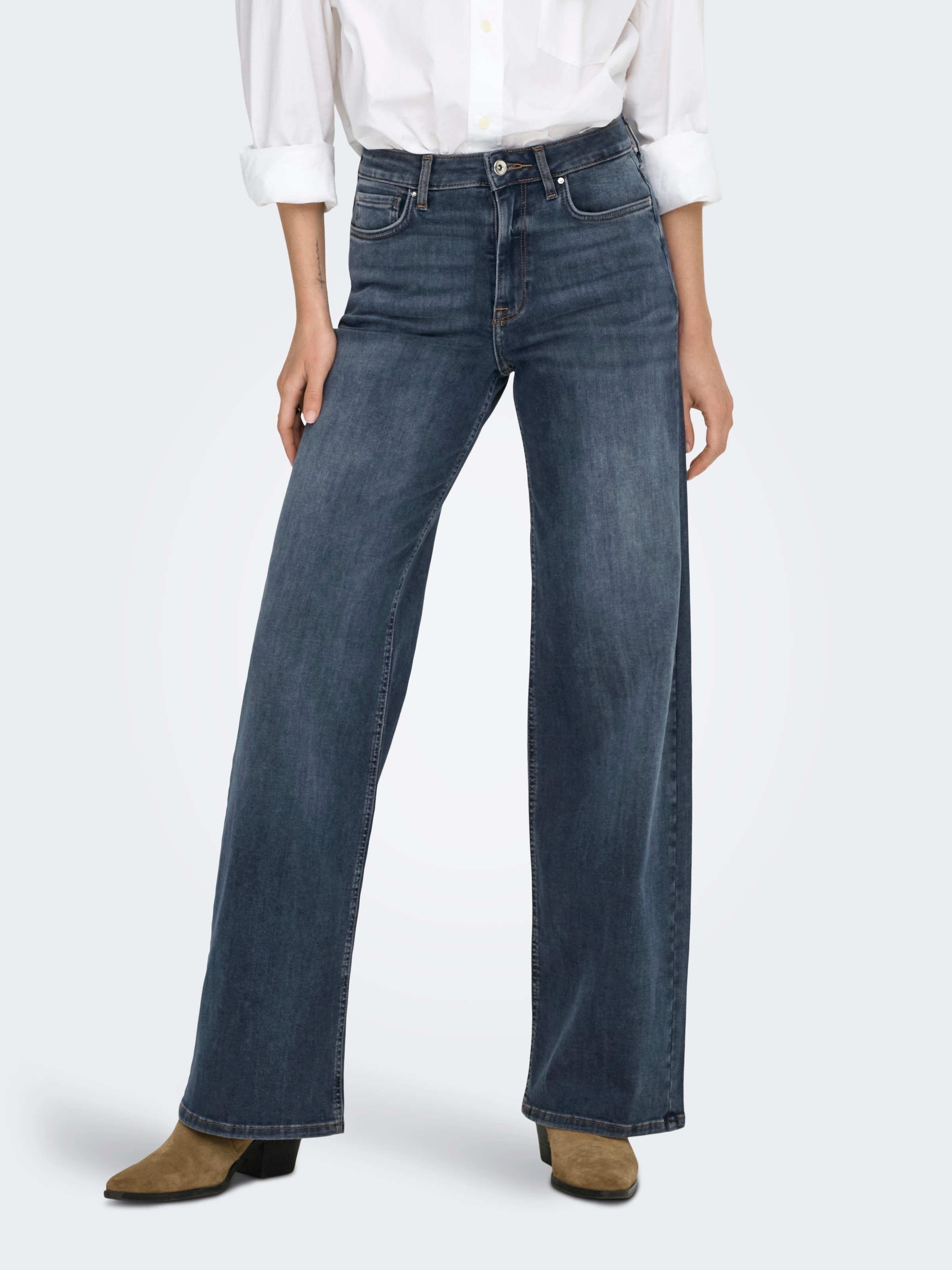 Image of ONLY High-waist-Jeans "ONLMADISON ICON HW WIDE DNM CRO300 NOOS"