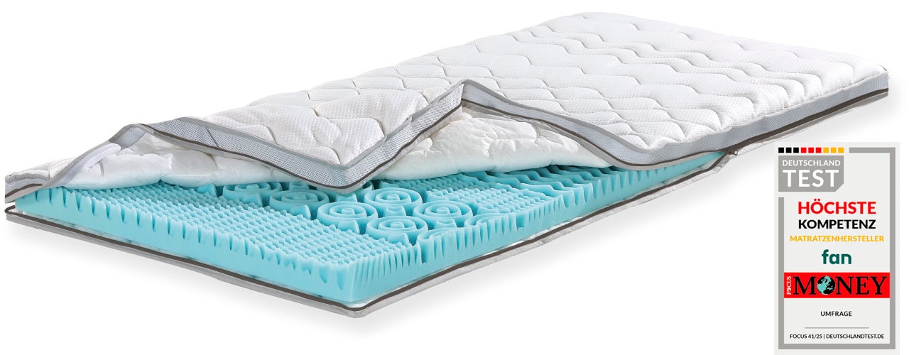 fan Topper »XXL Soft Plus, Premium Topper 90x200 cm,180x200 cm & weitere Grössen« Matratze, Boxspringbett, Hausstauballergiker geeignet, ergonomisch