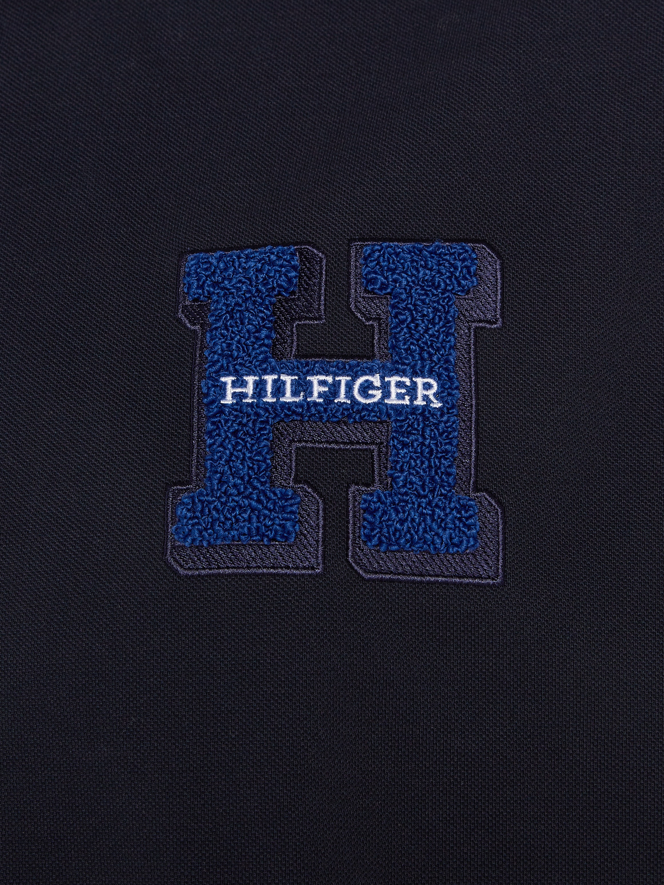 Tommy Hilfiger Big & Tall Poloshirt »BOUCLE H EMBRO REG POLO«, Grosse Grössen, Grosse Marken-Applikation