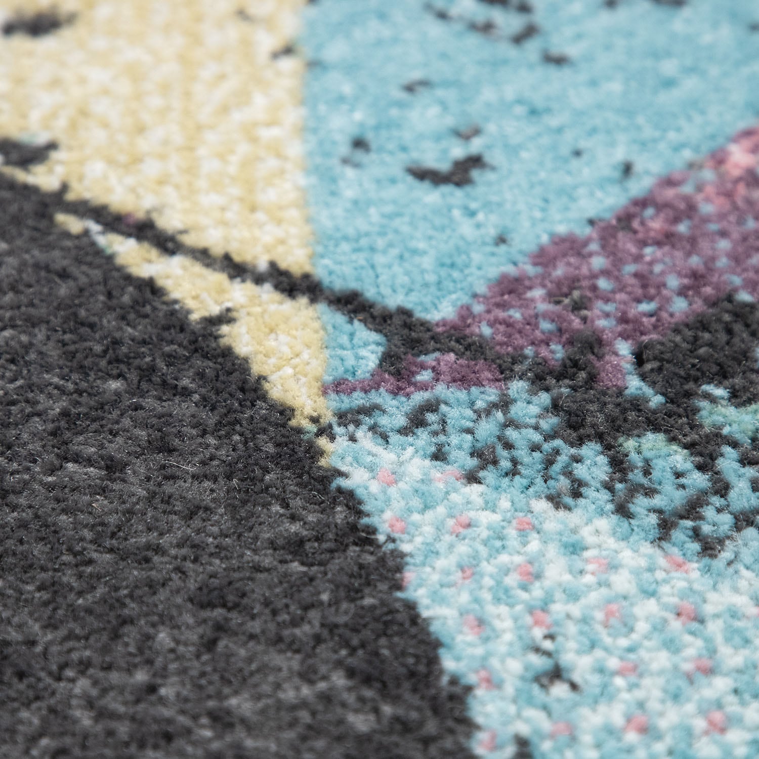 Paco Home Teppich »Petit 484«, rechteckig, 13 mm Höhe, Kurzflor, modernes abstraktes Motiv, Pastell-Farben