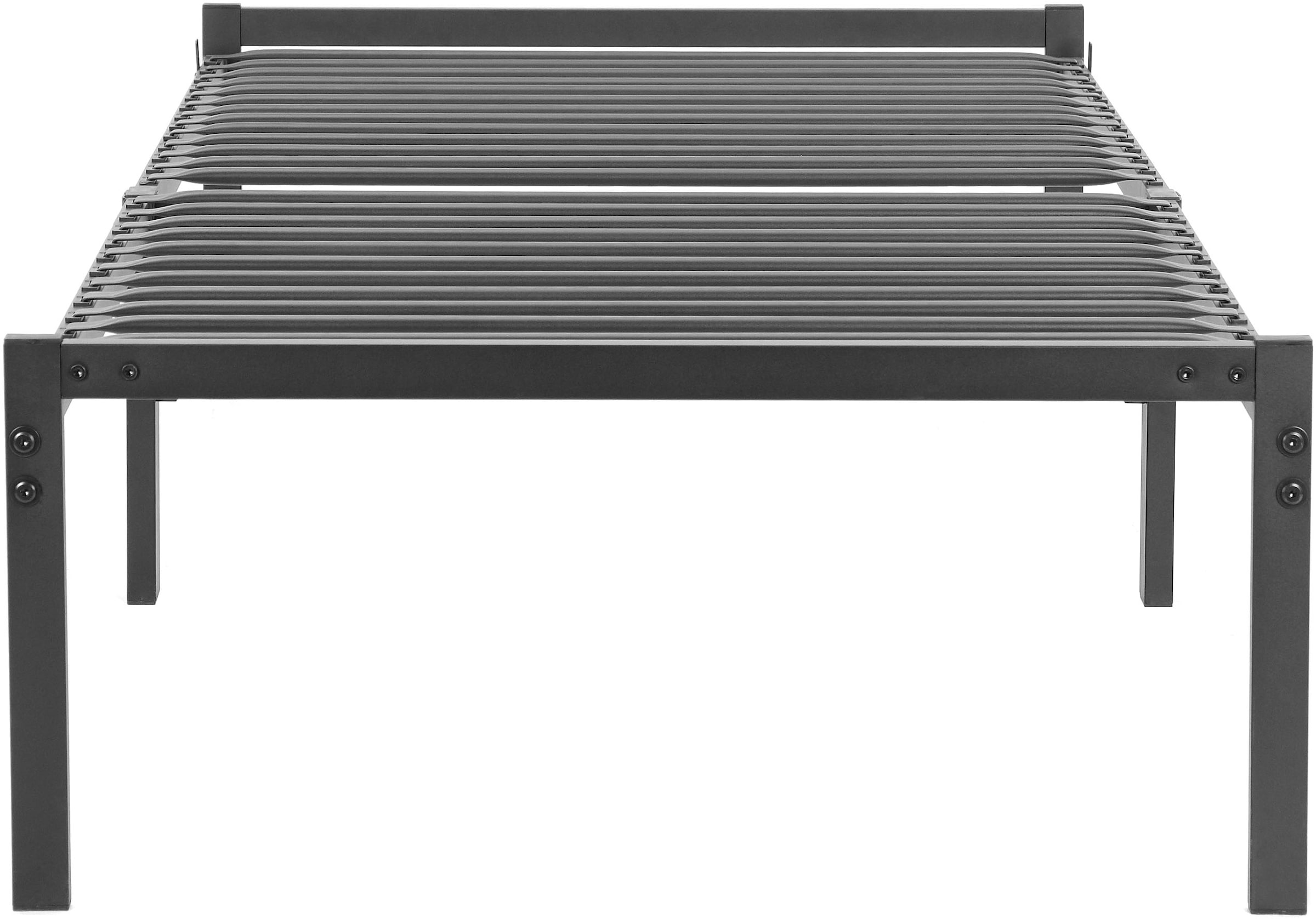 INOSIGN Metallbett »LIST Bett Bettgestell Bettrahmen Einzelbett Doppelbett«, (Stahlbett schwarz in TOP Qualität und 4 Breiten), Bett mit 26 Lattenroste zum Schutz der Matratze Bestseller