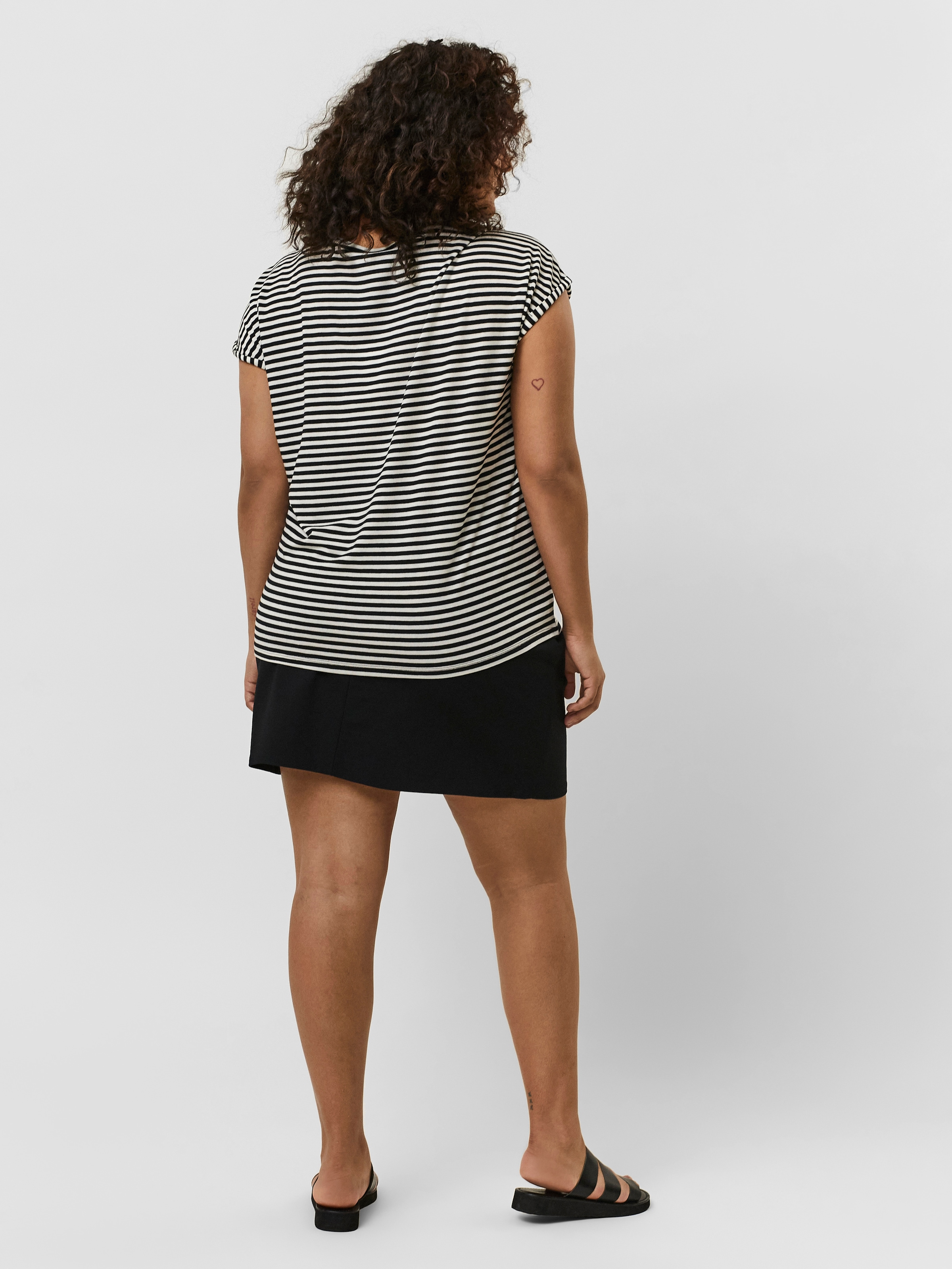 Vero Moda Curve Kurzarmshirt »VMAVA PLAIN SS TOP STRIPE GA NOOS CURVE«