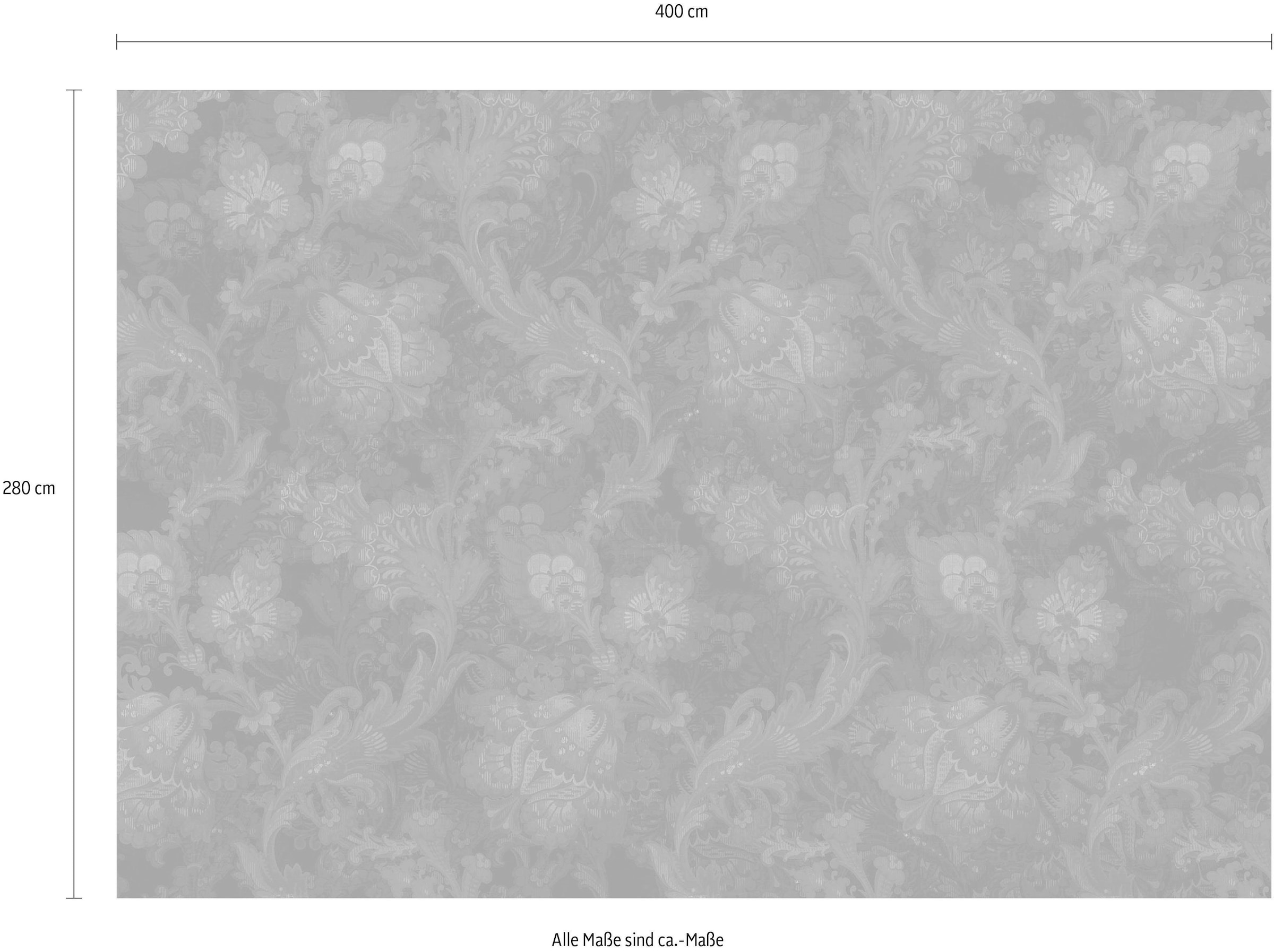 Komar Vliestapete »Digitaldruck Vlies - Fleurs de Nuit - Grösse 400 x 280 cm«, bedruckt, Wohnzimmer, Schlafzimmer
