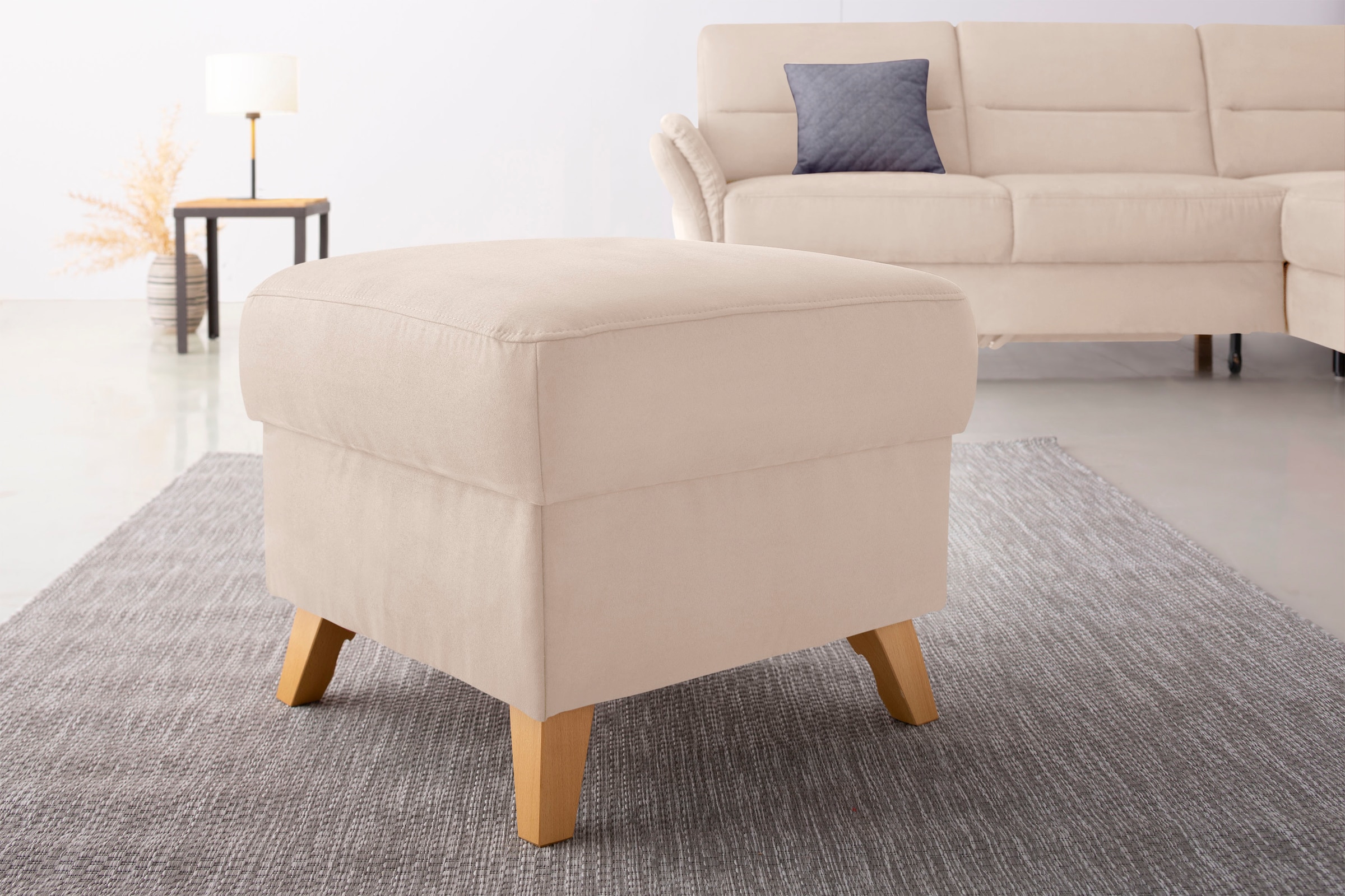 Home affaire Stauraumhocker »Westerland« in vielen Bezugsarten und Farben, auch in Luxus-Microfaser imprägniert