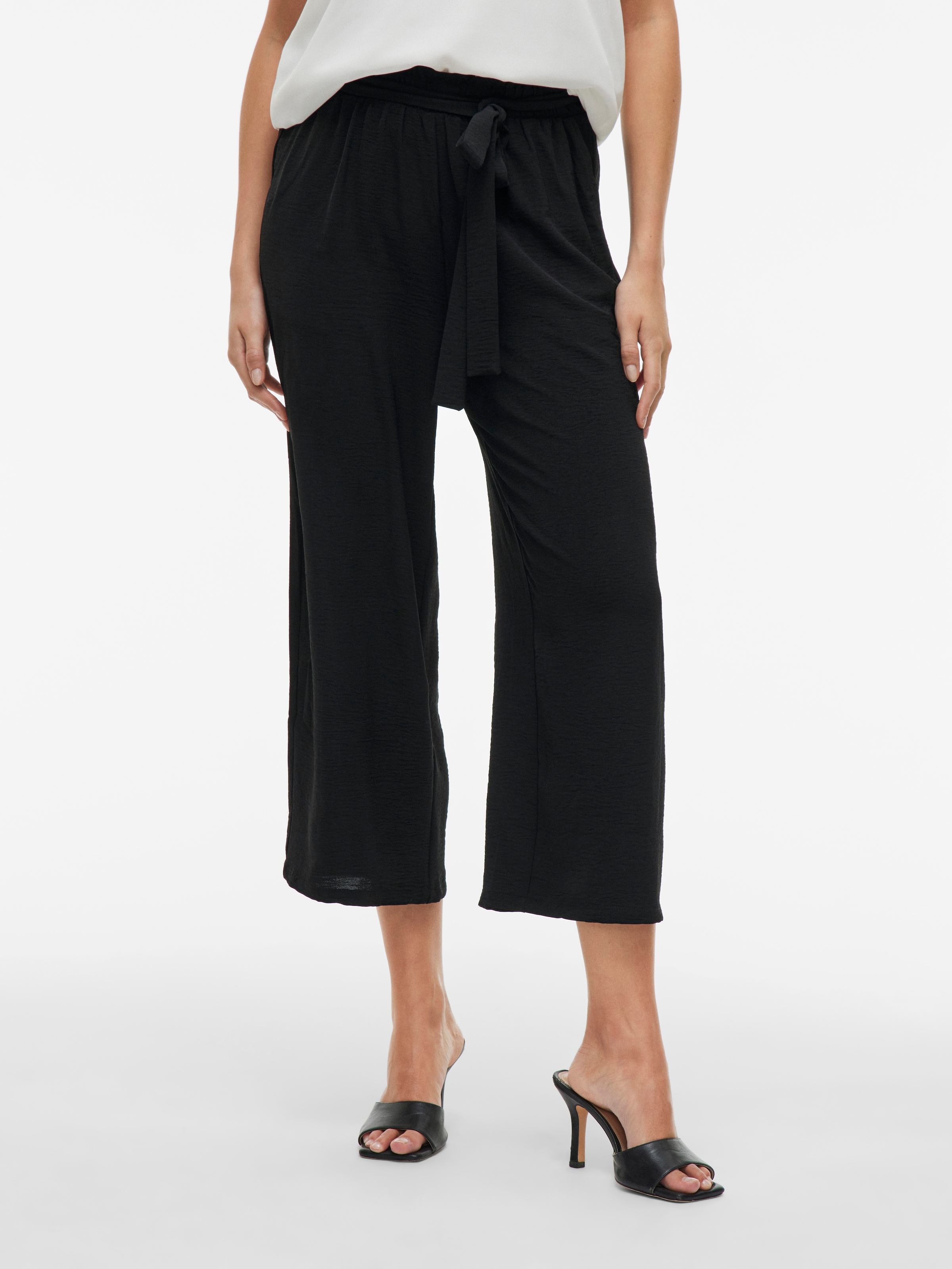 Image of Vila Schlupfhose "VIJOSA BELTED CULOTTE PANTS - NOOS" Sommerhose