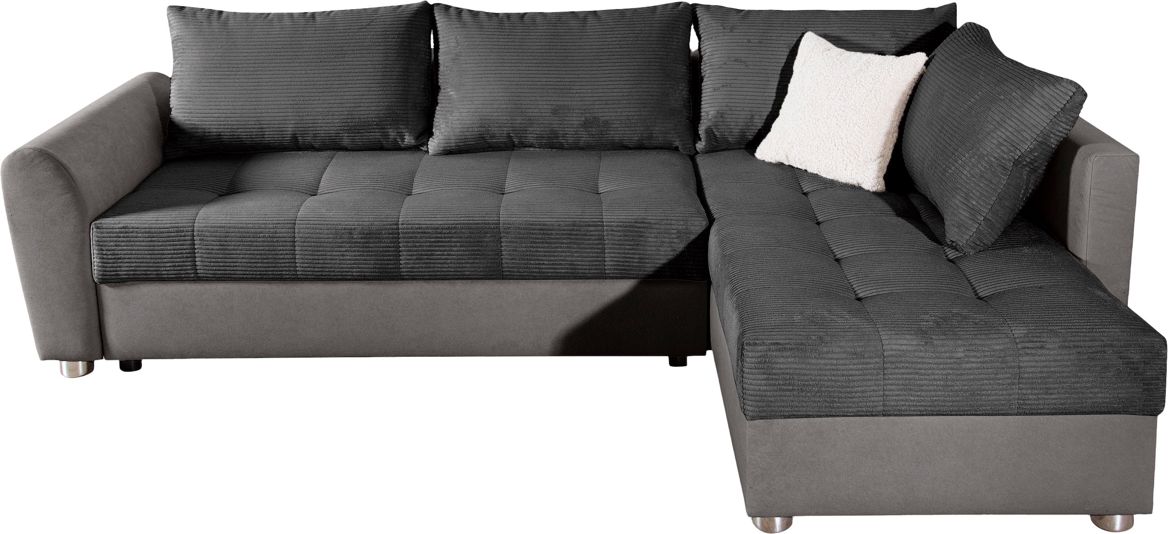 COLLECTION AB »Jana XL L-Form, B: 250 cm« Schlaffunktion, Bettkasten & 1 Zierkissen, Federkern