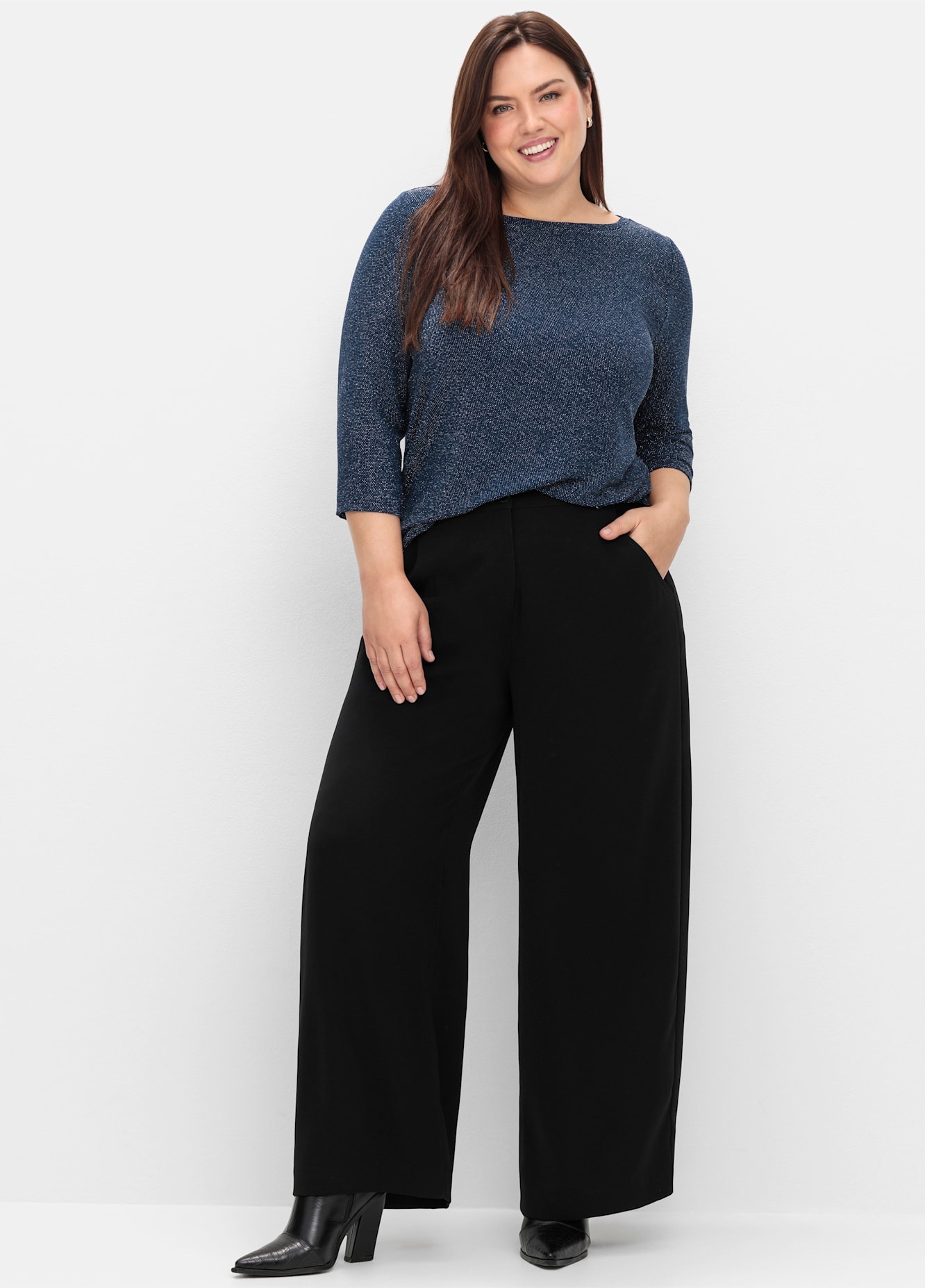 Sheego 3/4-Arm-Shirt »3/4-Arm-Shirt«, (1 tlg.)