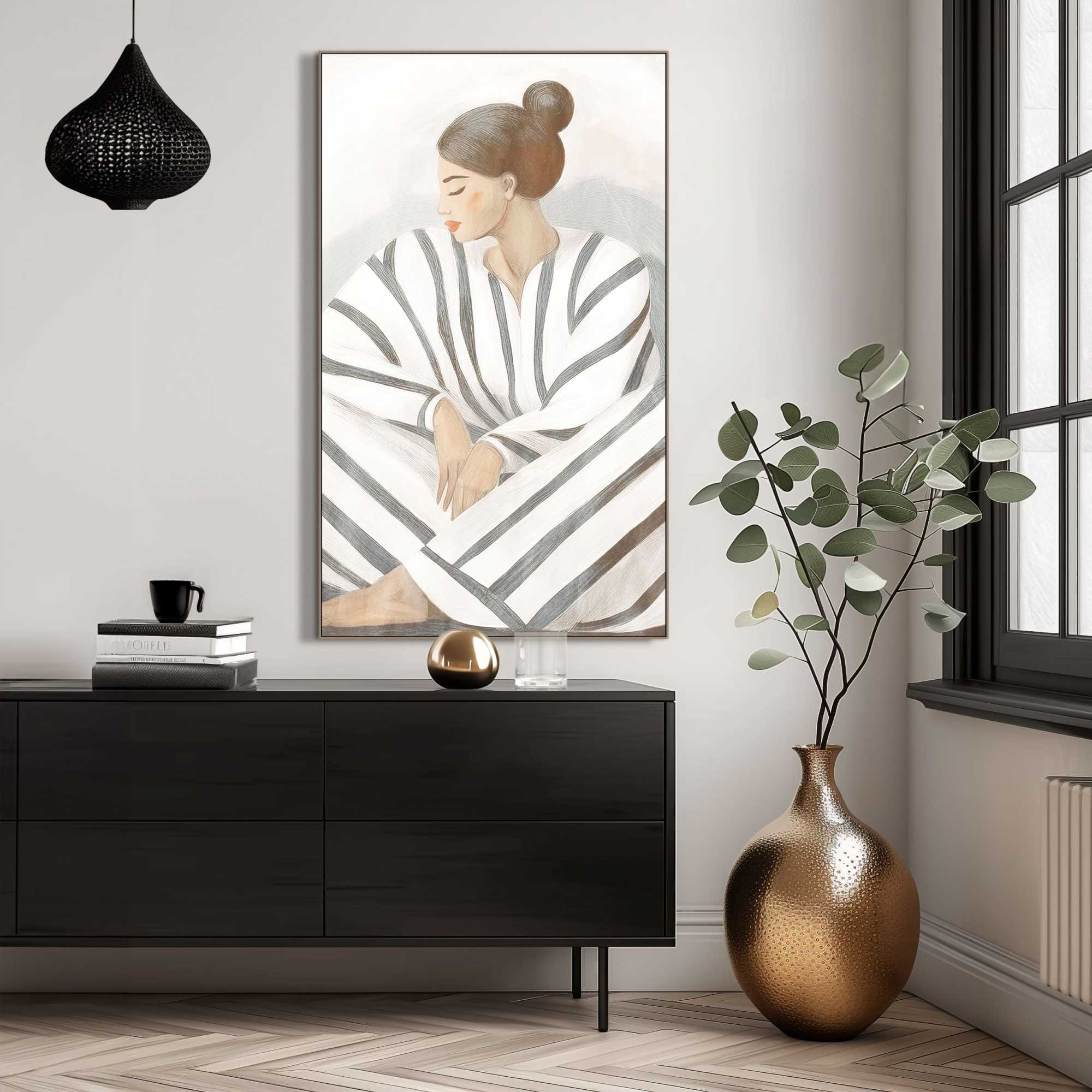 Reinders! Wandbild »Zen-Dame« Schlafzimmer - Beige - MDF - Frauen - 70x118 cm