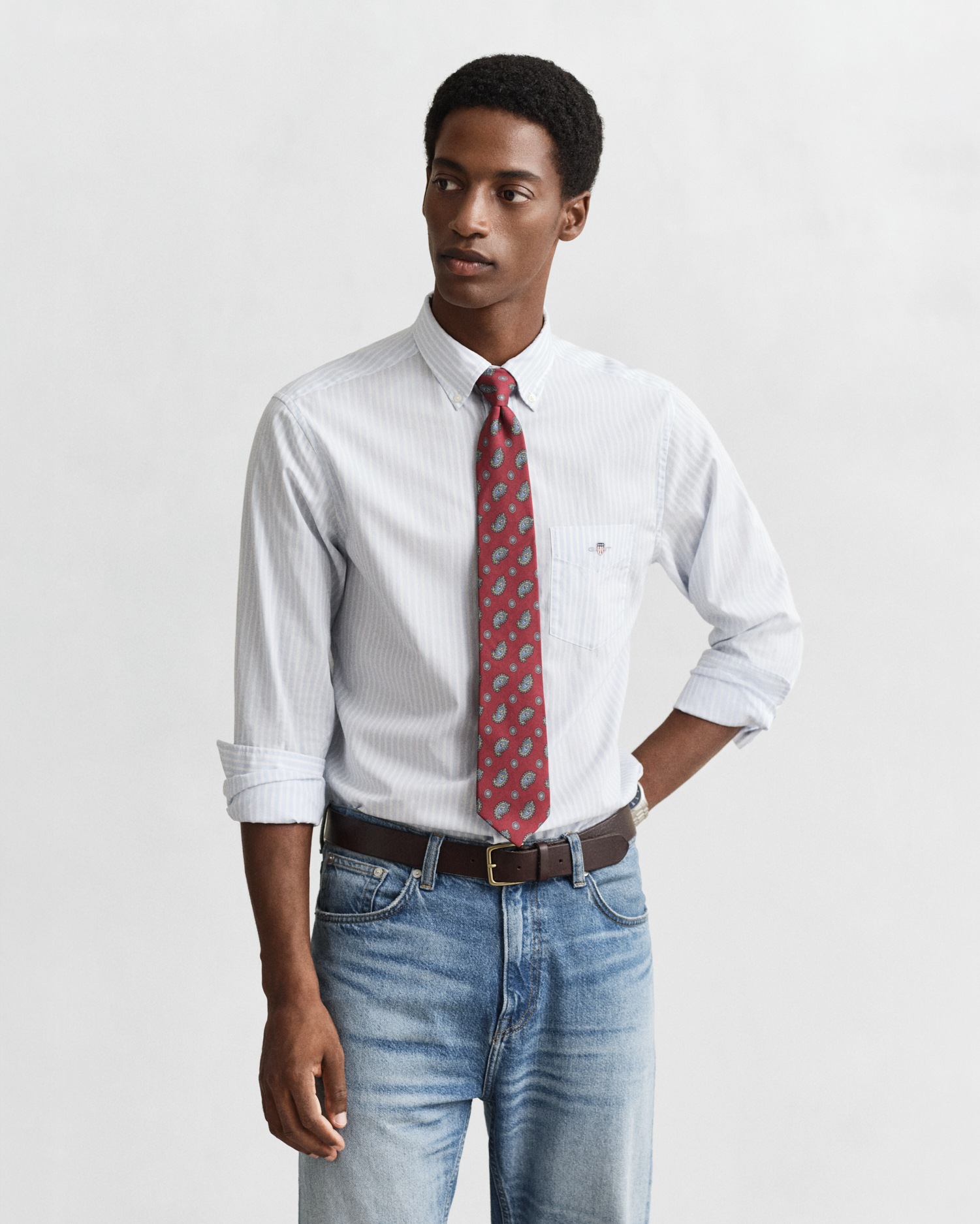 Gant Chemise à manches longues »REG POPLIN STRIPE SHIRT«