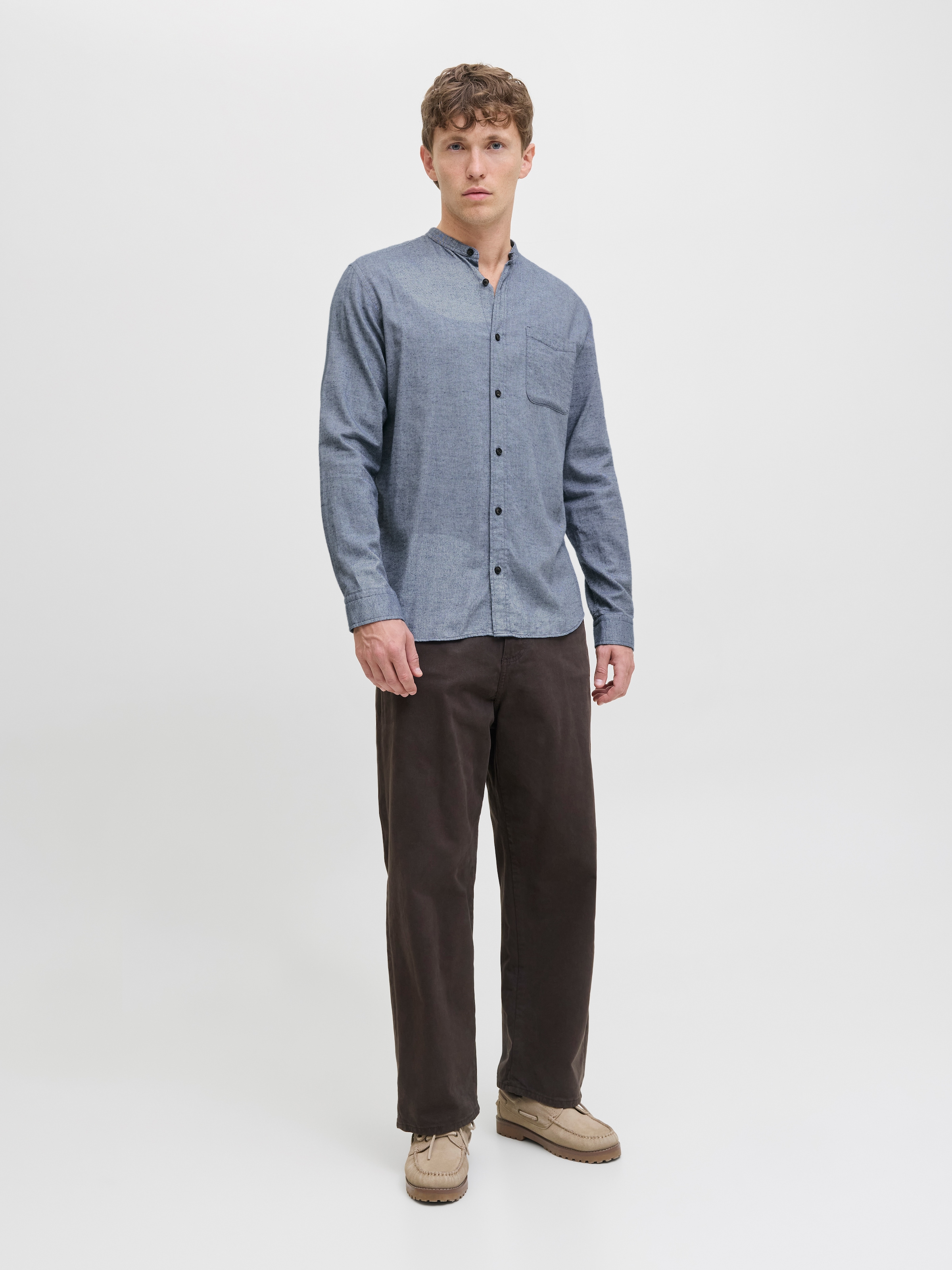 Jack & Jones Langarmhemd »JJEBAND MELANGE SHIRT L/S SN«