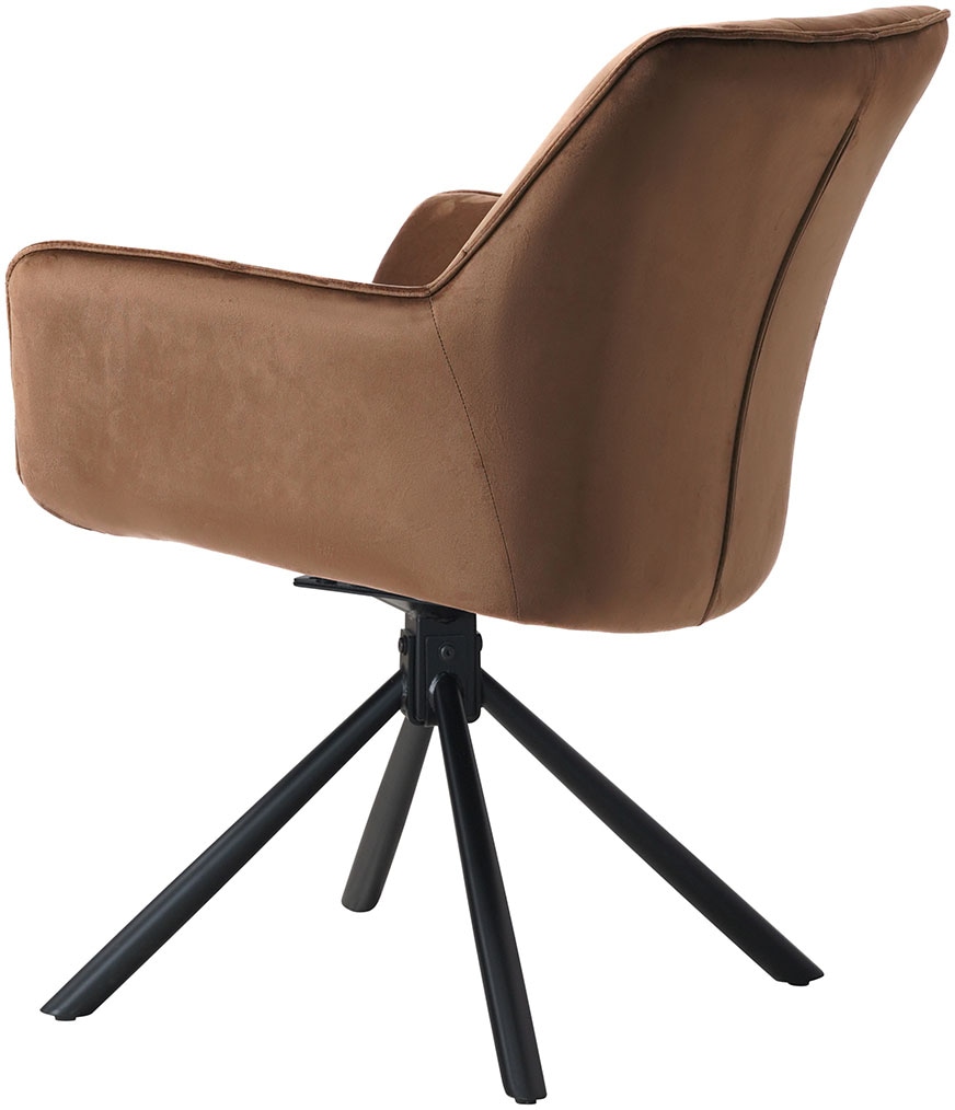 GOODproduct Chaise pivotante »Lika« () lot de 2, fonction rotation 360 degrés, rembourrage en velours