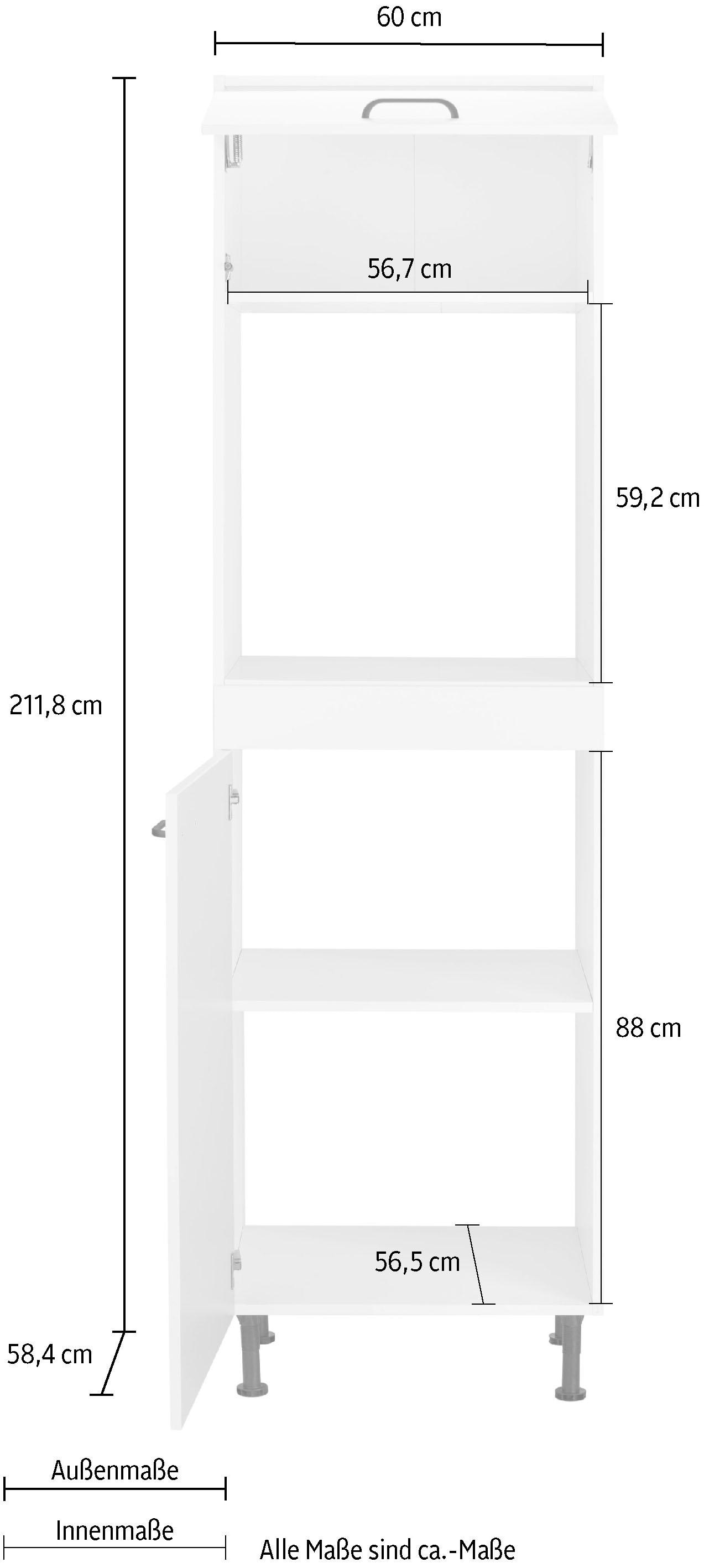 OPTIFIT Backofenumbauschrank »Elga«, mit Soft-Close-Funktion, höhenverstellbaren Füssen, Breite 60 cm