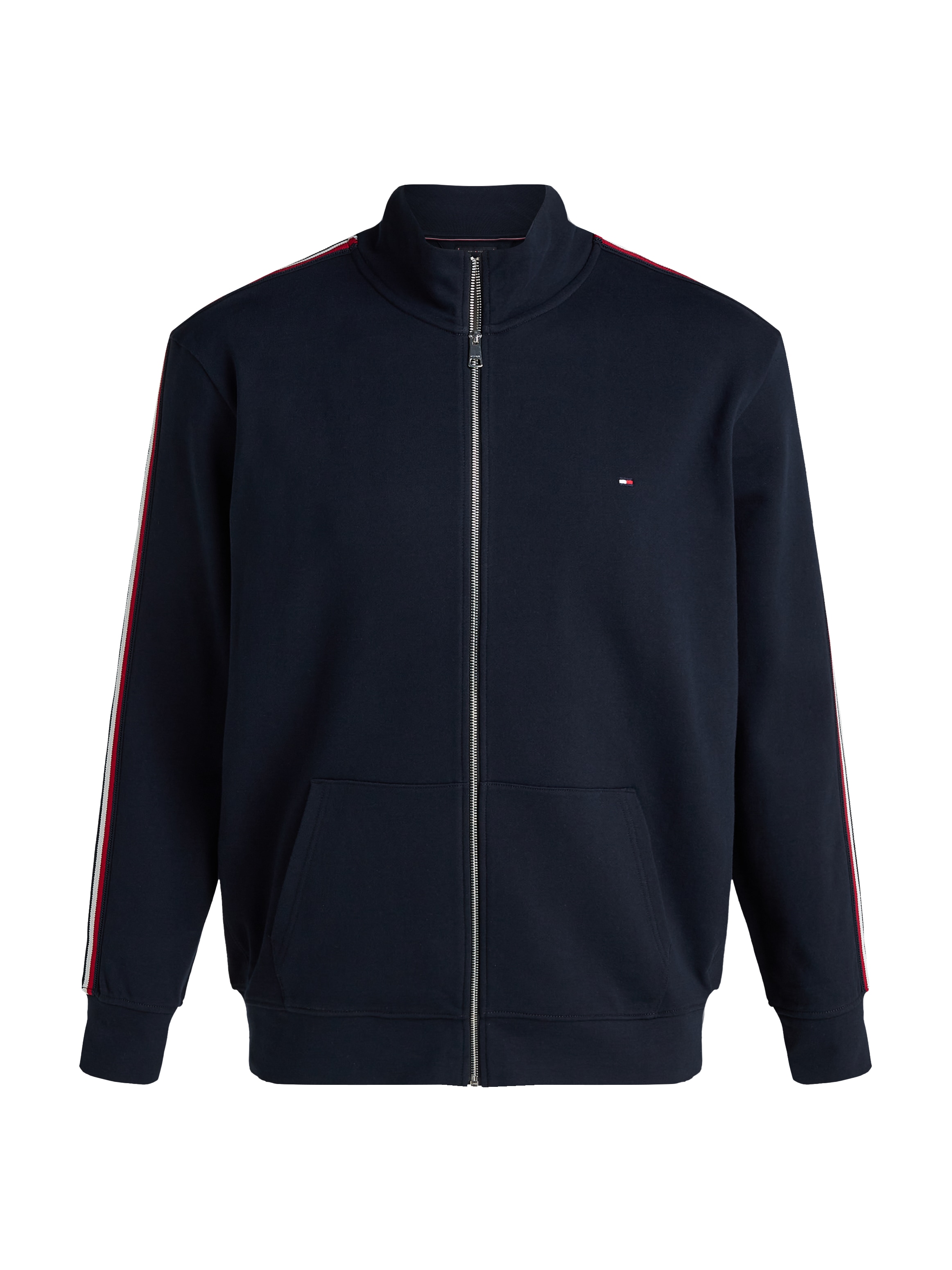 Tommy Hilfiger Big & Tall Sweatjacke »BT-GLOBAL STRIPE STAND COLLAR-B«, Grosse Grössen