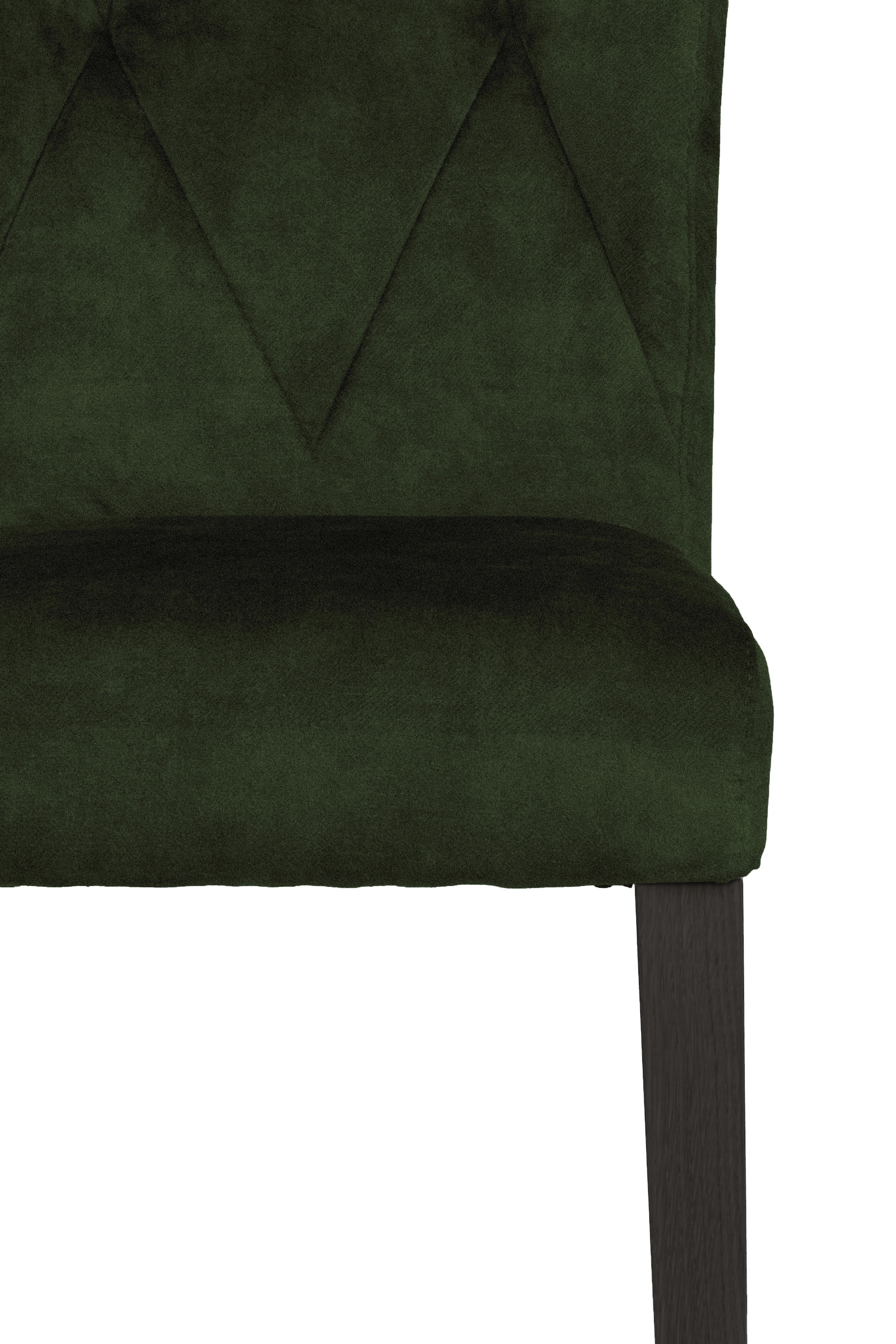 Home affaire 4-Fussstuhl »Diamond«, (Set), 2 St., Samtvelours, Sitz und Ruecken gepolstert