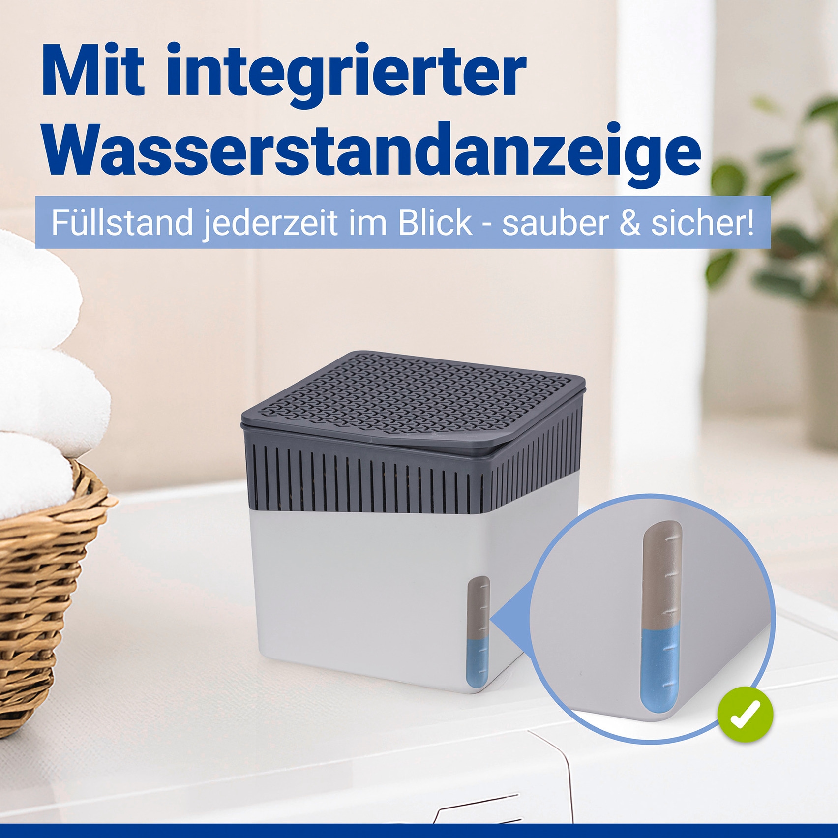 WENKO Déshumidificateur d'air »Cube« für 40 m³ Räume 2 x 500 g