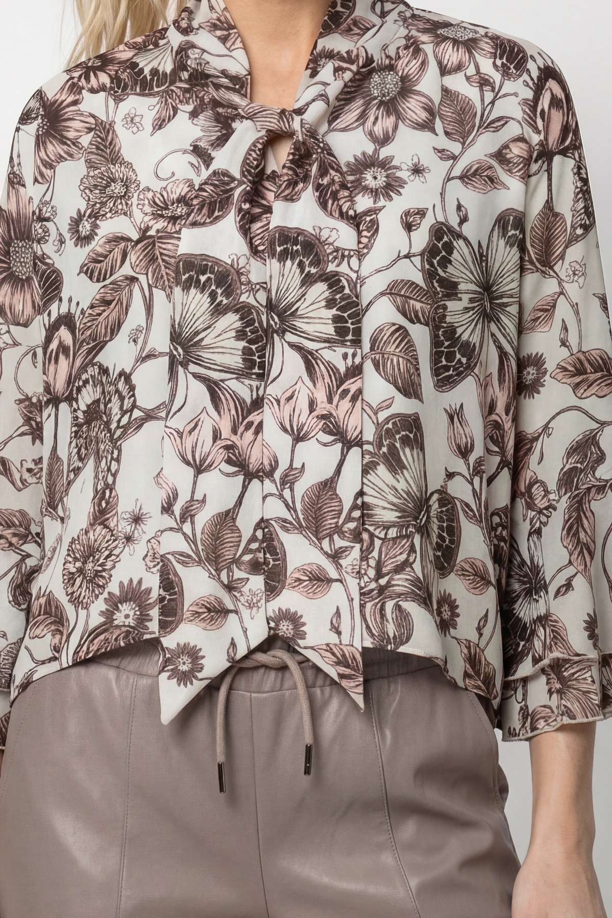 Monari Blouse classique »Bluse Blume allover« coupe régulière avec motif floral