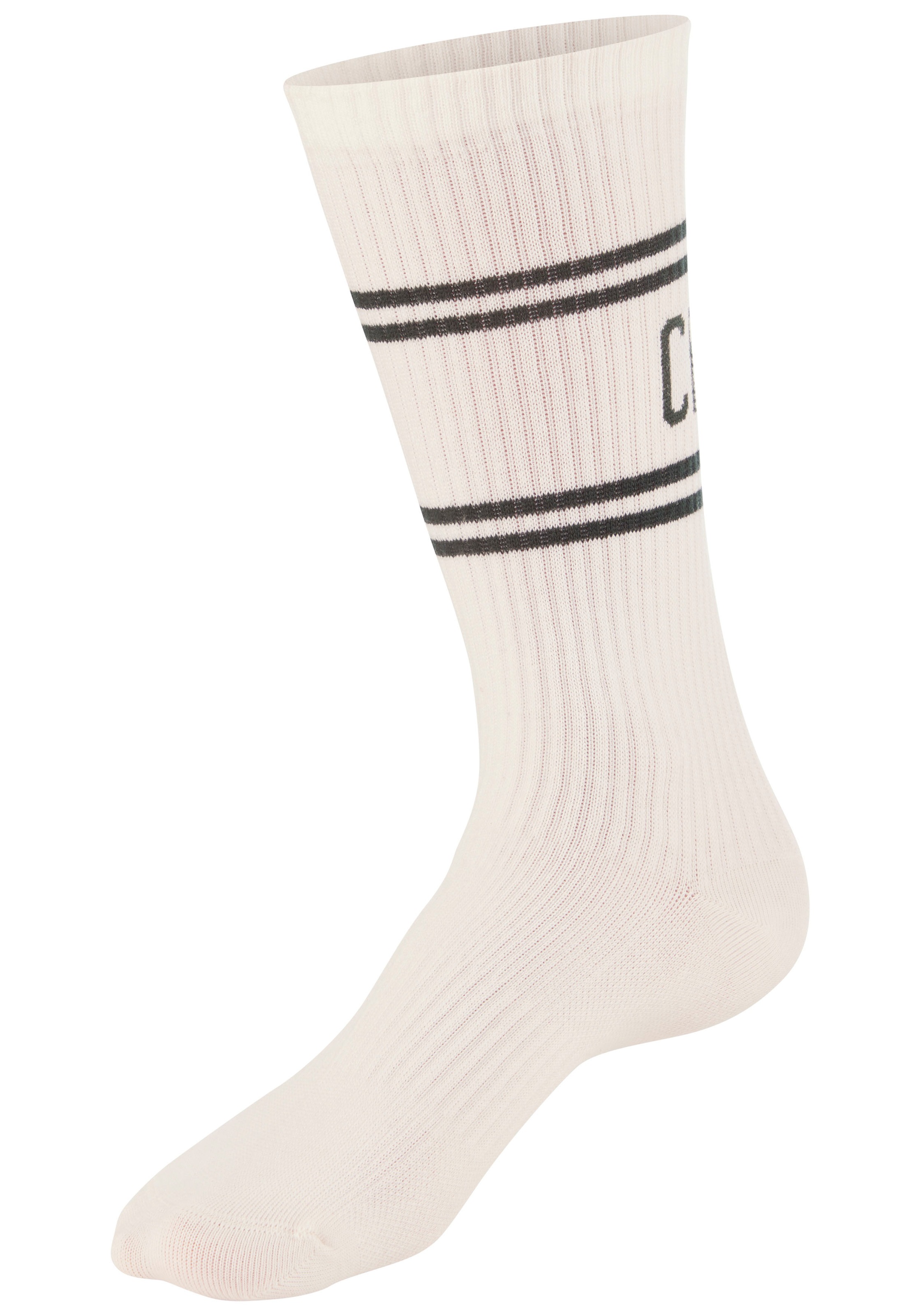 Copenhagen Studios Langsocken Packung, 2 Stk. tlg. mit Pikeé-Struktur unter der Sohle