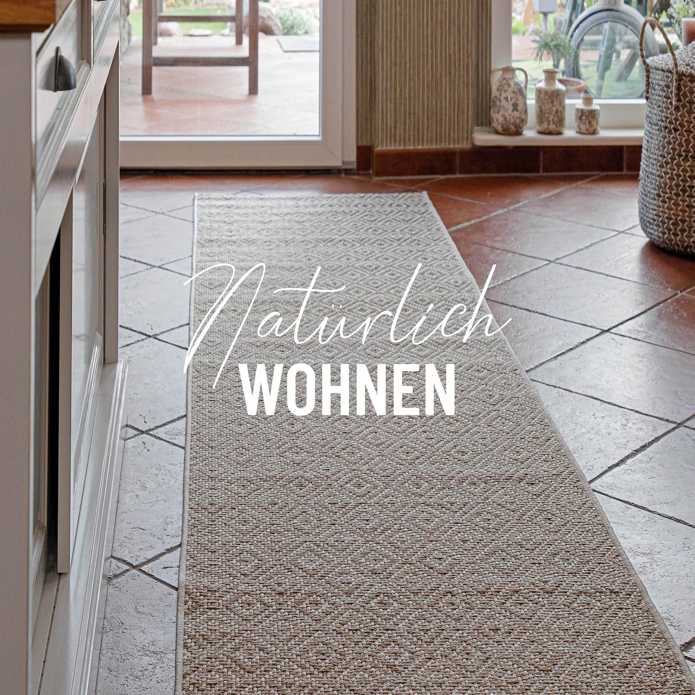 Wecon home Läufer »Miami Beach« rechteckig 5 mm Höhe In- & Outdoor Teppich, wetterfest, modernes Rauten Muster, Balkon