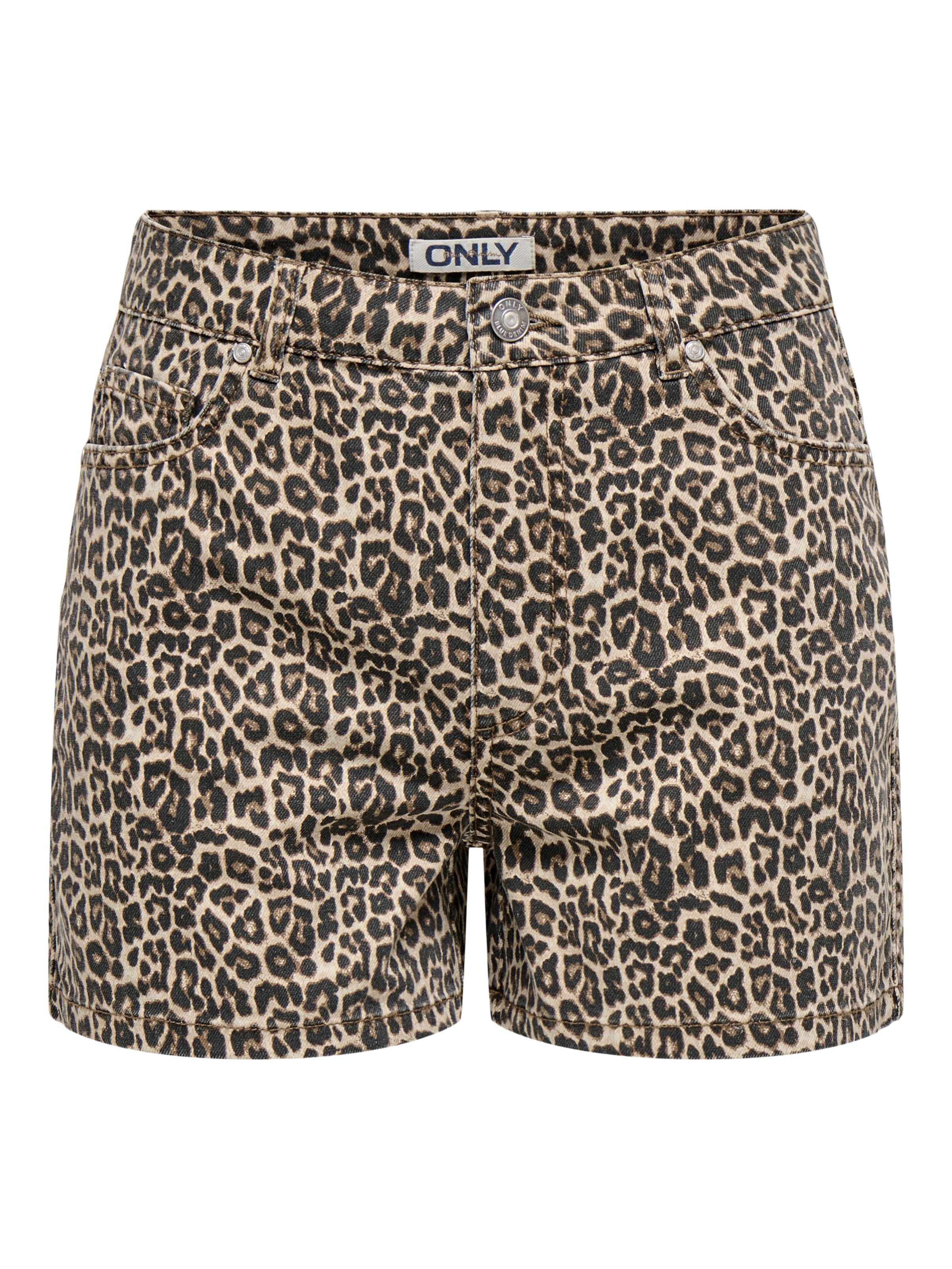 Image of ONLY Shorts "ONLJAGGER-SILLA HW MOM SHORTS PNT" Baumwolle, High Waist