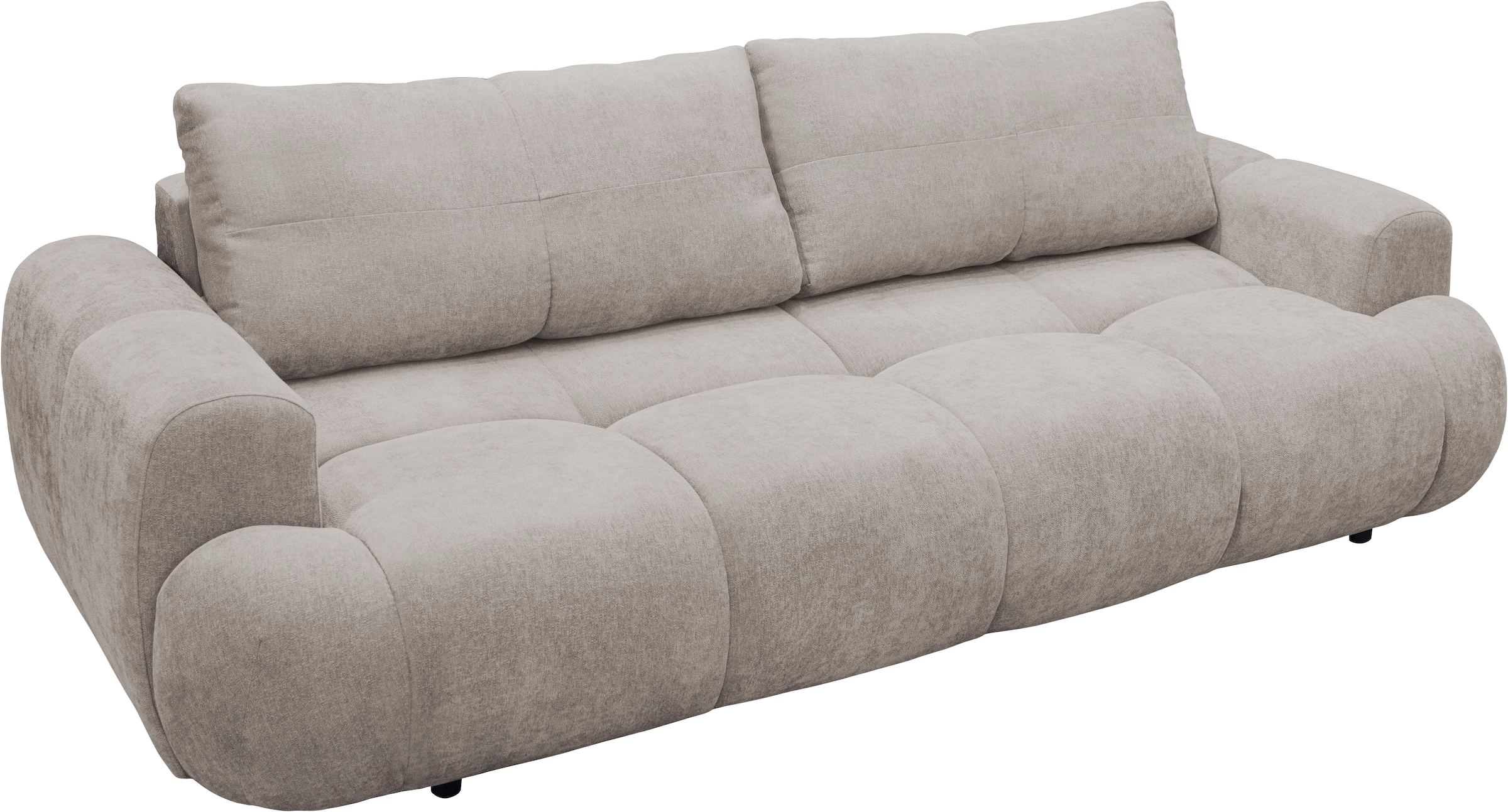 exxpo - sofa fashion 3-places »Alessano, 254 cm breit, modern & gemütlich« Verlässliche Qualität, inkl.Bettfunktion, Bettkasten, 2x Plaidskissen