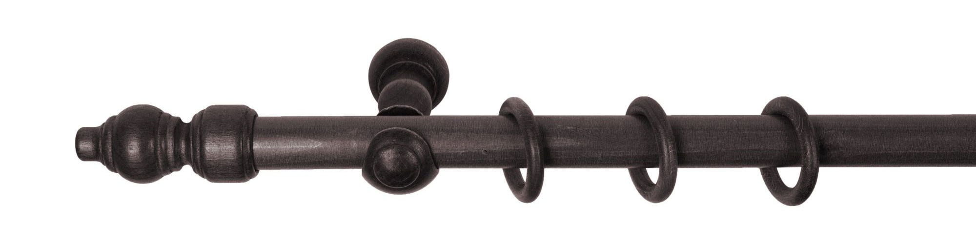 SN DECO GROUP Gardinenstange »Filigrano« 1 läufig-läufig Fixmass 28 mm, Holz, verschiedene Längen und Farben, Komplettset