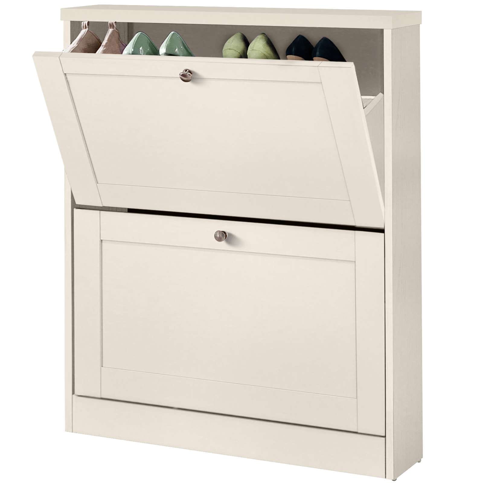 GOODproduct Schuhschrank »Heide« Breite 70 cm, mit 2 Klappen und Facettenfront