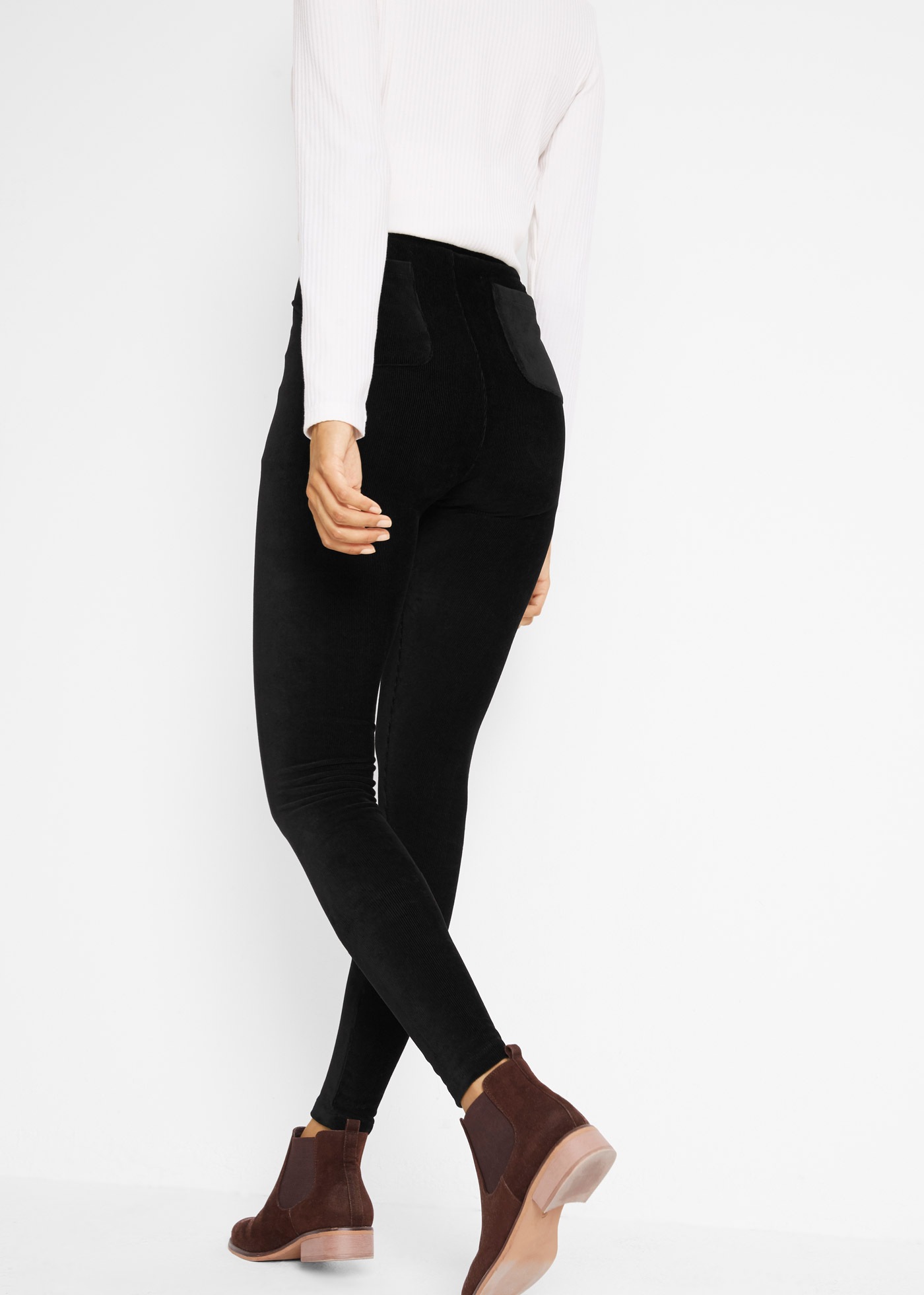 bonprix Leggings »Feincord-Leggings mit breitem Komfortbund«  aus Feincord, mit Elasthan-Anteil, Skinny Fit