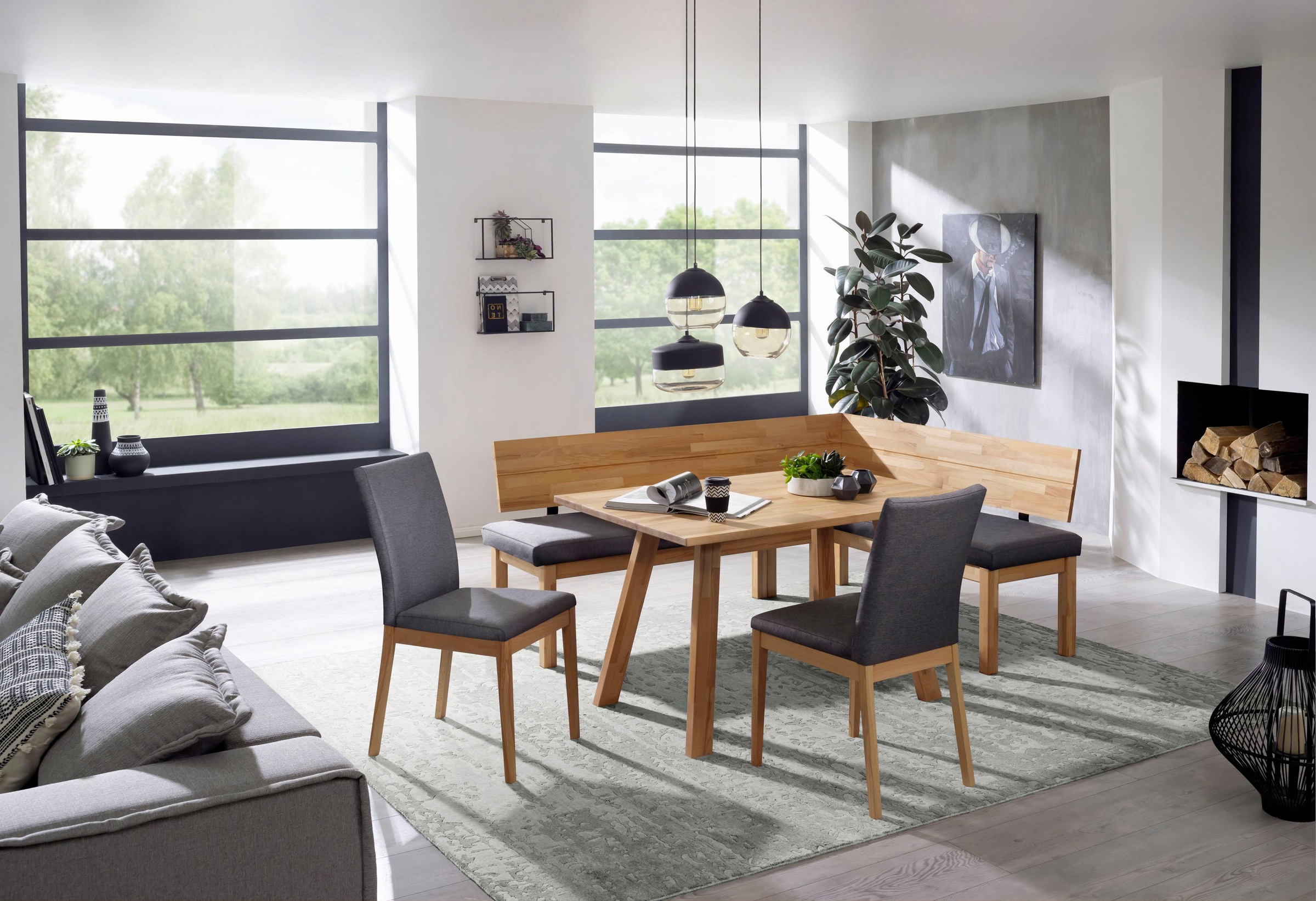 massivline&more Chaise »Roberto« (Ensemble) 2 cuisStructure en bois massif