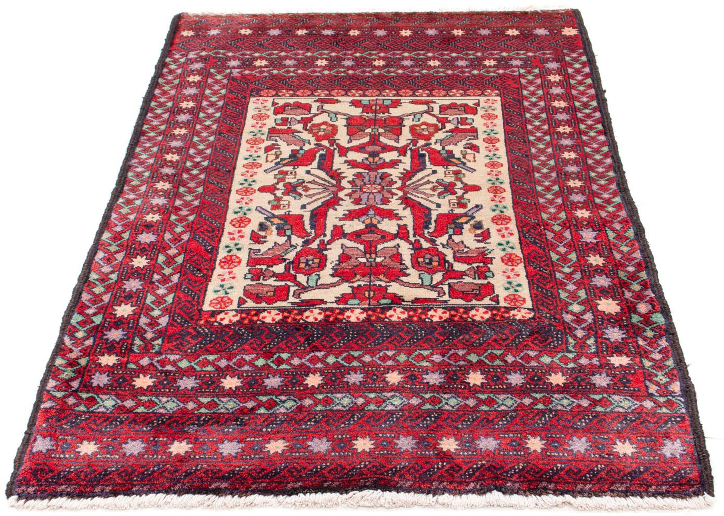 Image of morgenland Orientteppich »Belutsch - 152 x 93 cm - rot«, rechteckig, 8 mm Höhe, Wohnzimmer, Handgeknüpft, Einzelstück mit Zertifikat bei Ackermann Versand Schweiz
