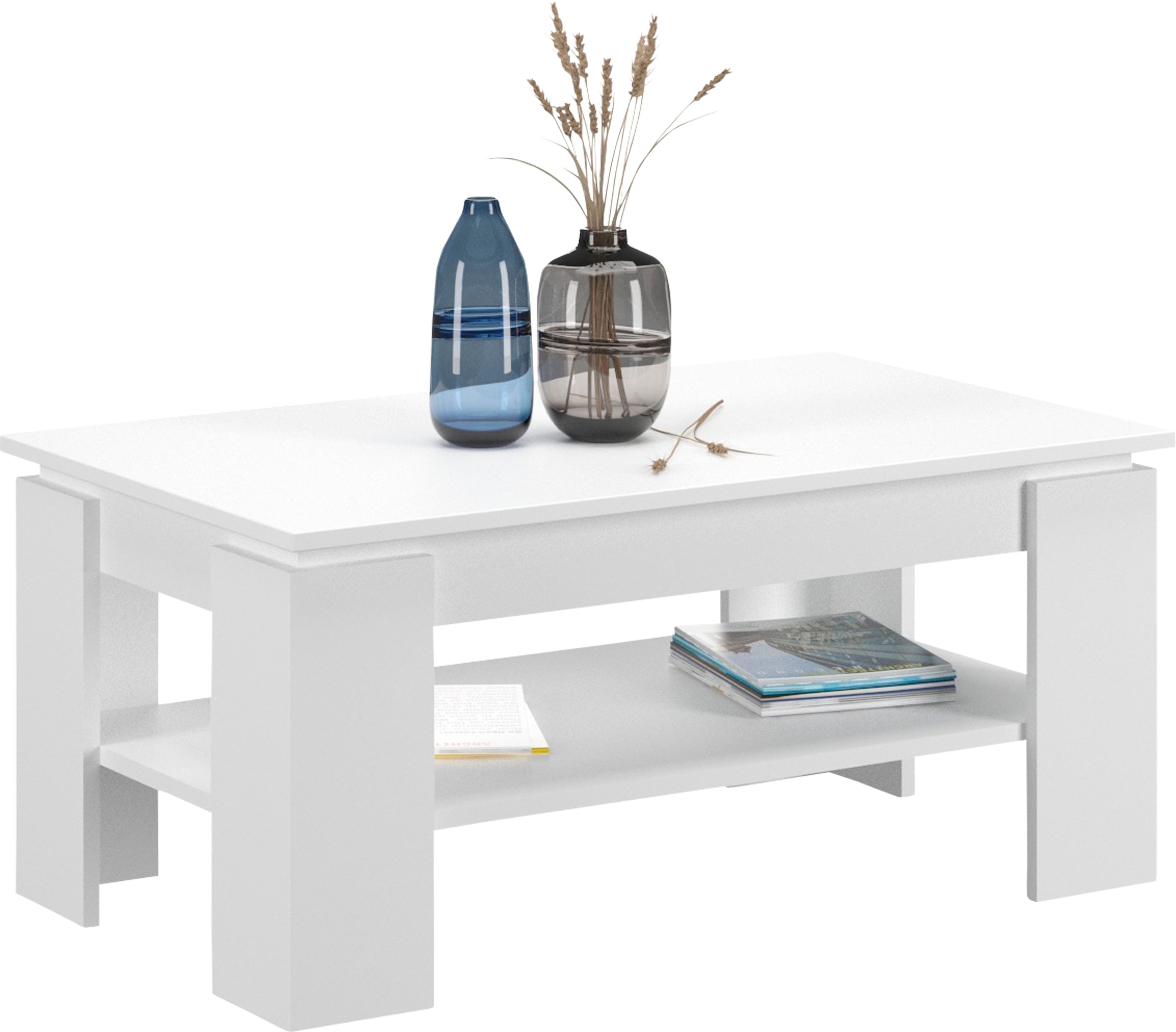 Home affaire Couchtisch "Kalmar, rechteckig, 100 x 60 cm, 1 Ablageboden" Sofatisch, Beistelltisch, Kaffetisch, Wohnzimmertisch, coffee table
