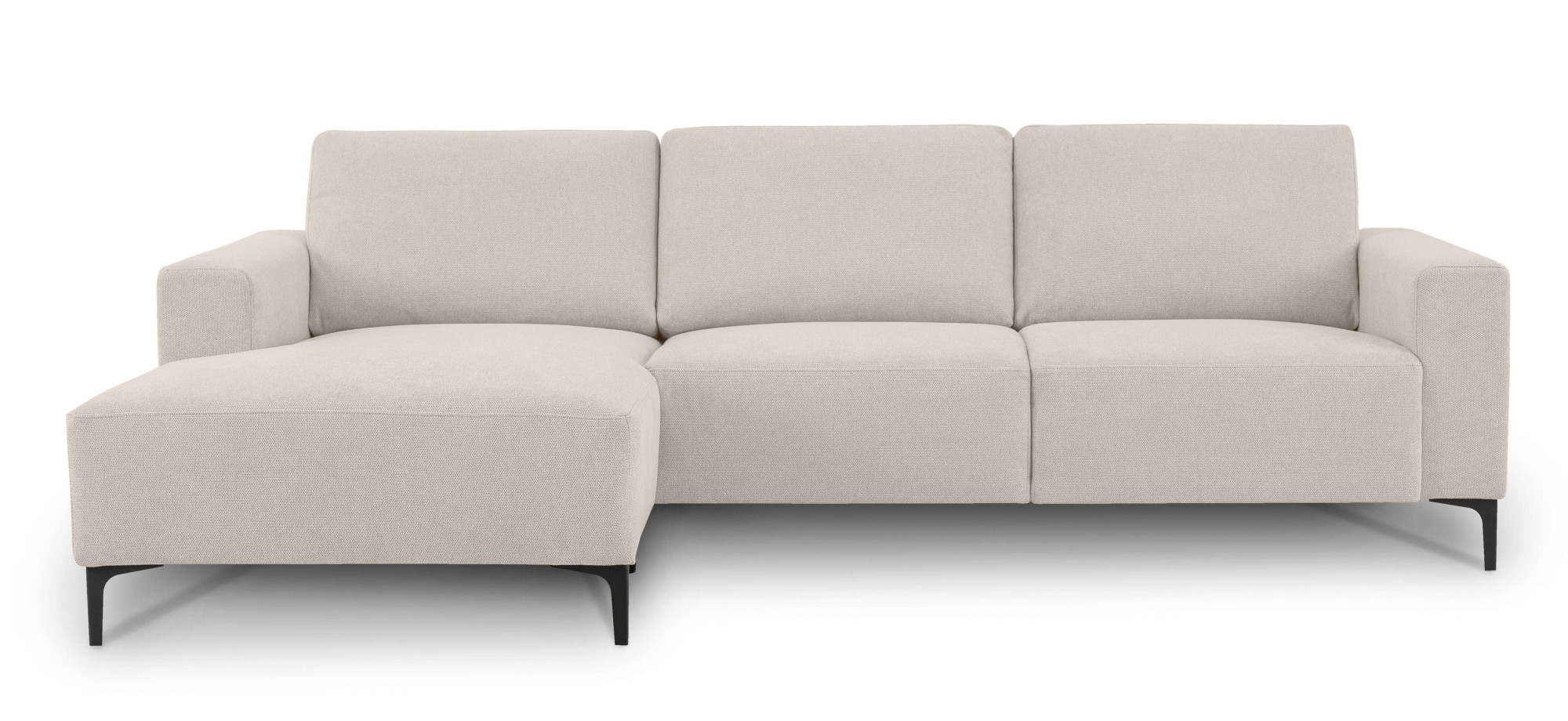 Home affaire Ecksofa »Tournon, L-Form, Breite 262 cm, Webstoff, Chenille«, Designsofa im nordischen Stil, Wellenunterfederung, Metallfüsse