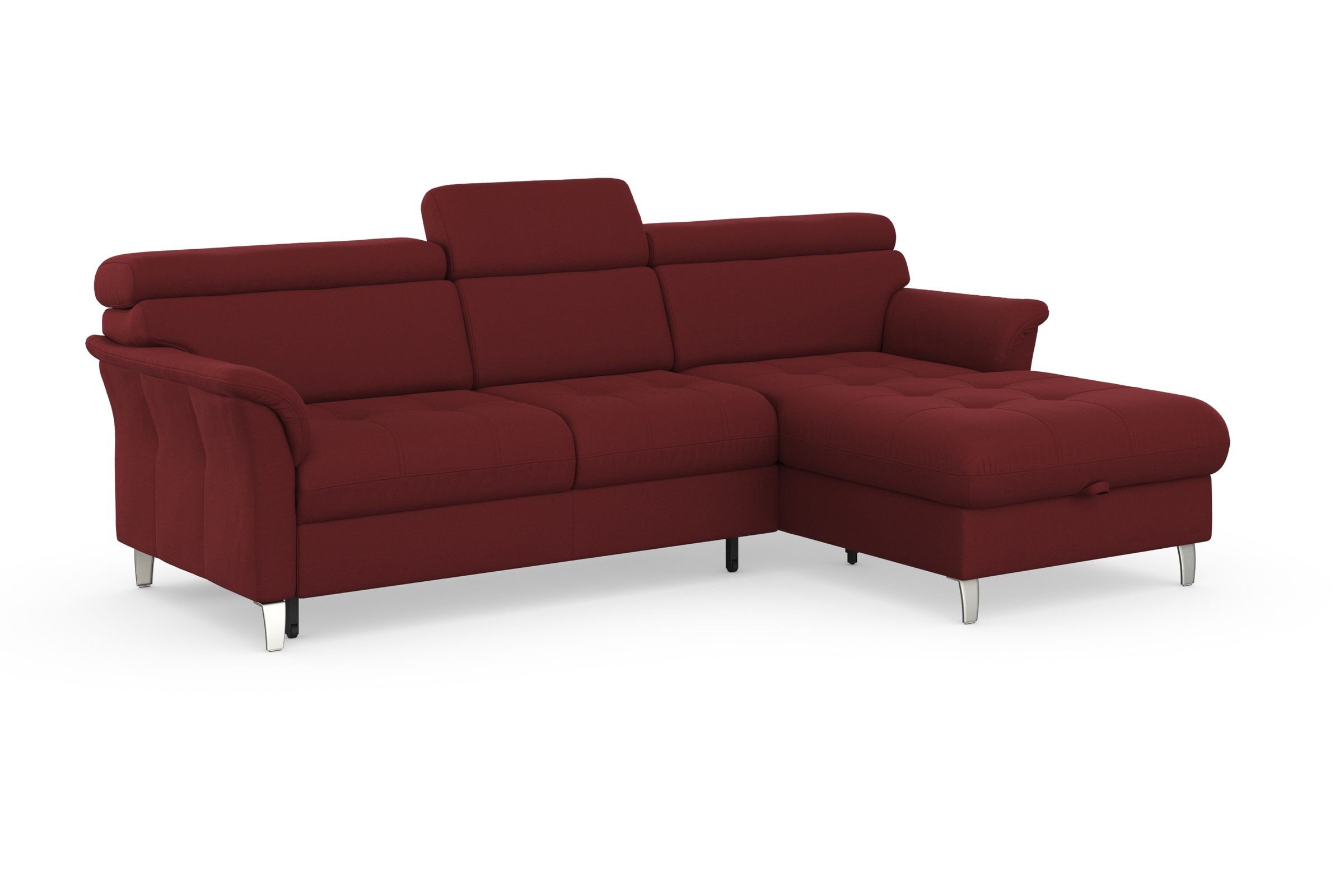 sit&more Ecksofa »Marano L-Form«, inklusive Kopfteilverstellung, wahlweise mit Bettfunktion, Bettkasten