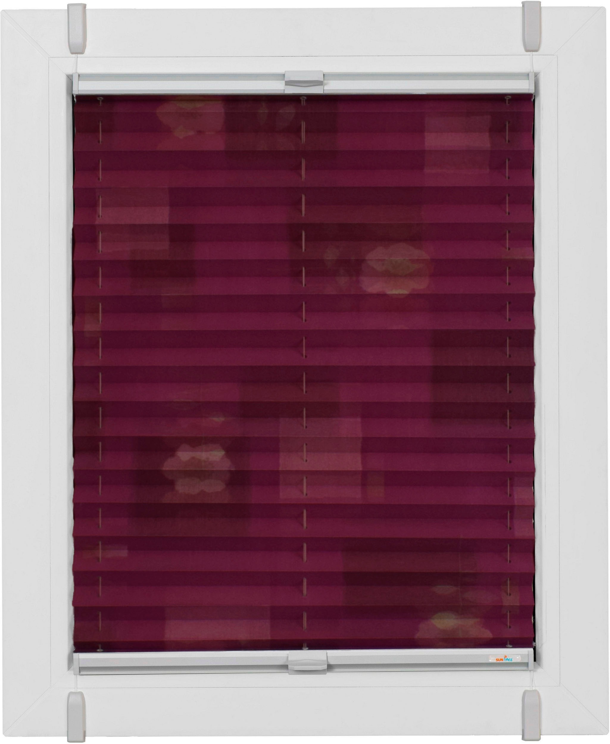 Image of sunlines Plissee nach Mass »Start-up Style Grape«, Lichtschutz, ohne Bohren, verspannt, verspannt mit Simply-Fix Klemmträger bei Ackermann Versand Schweiz