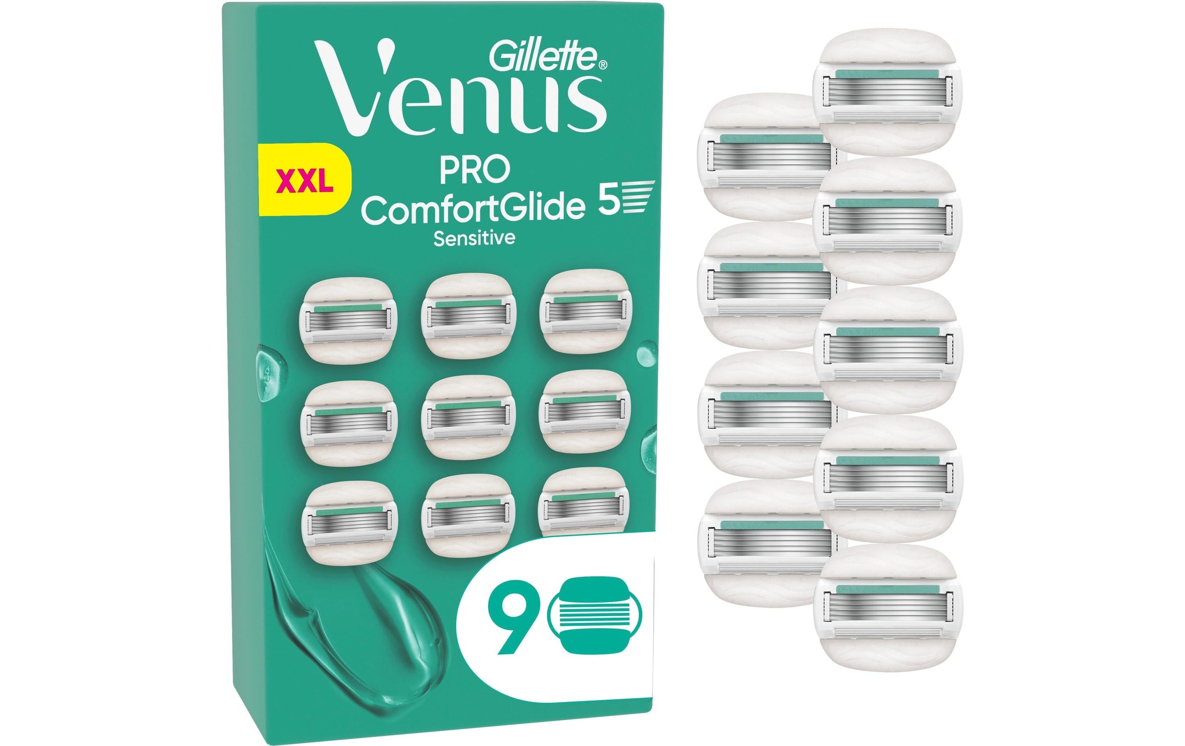 Image of Gillette Venus Rasierklingen "Pro ComfortGlide Sensitive 9 Stück"