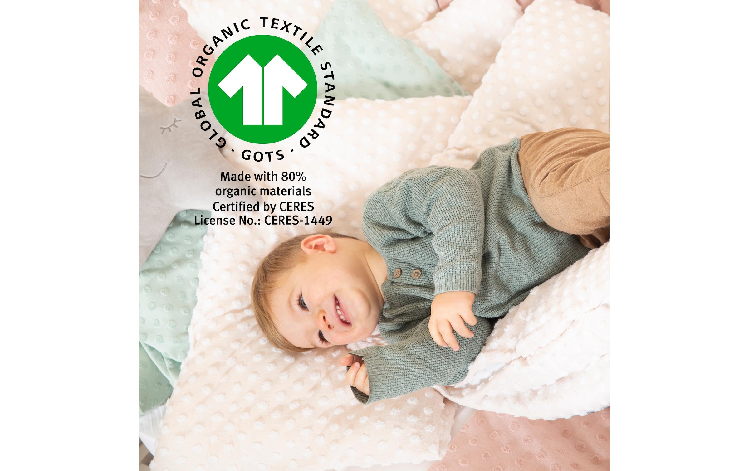 roba® Kinderbettwäsche »Frosty almond 80 x 80 cm + 35 x 40 cm«