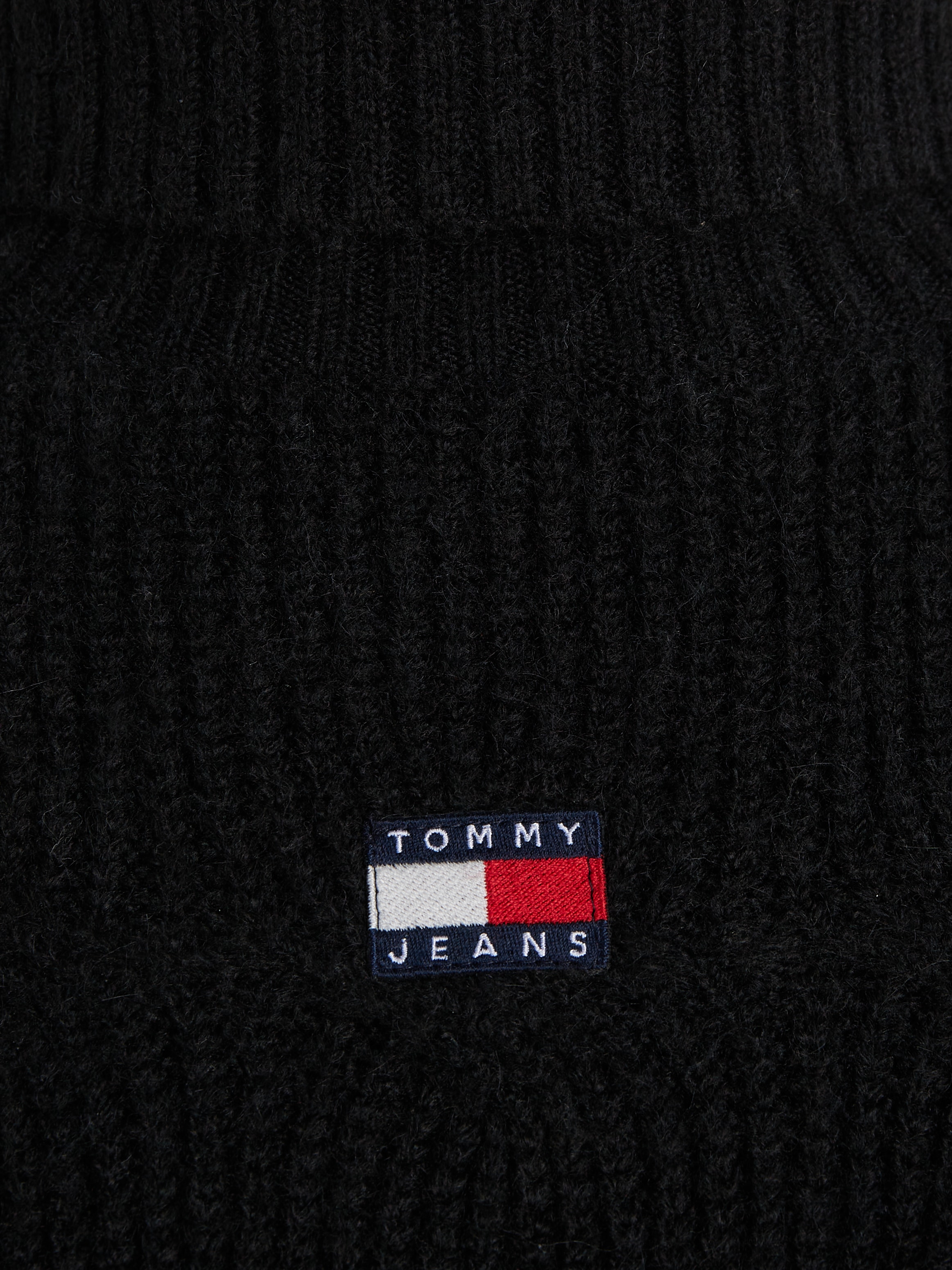 Tommy Jeans Strickpullover »TJW BADGE TRTLNK CABLE SWEATER«, mit Rollkragen, Rippenstrick