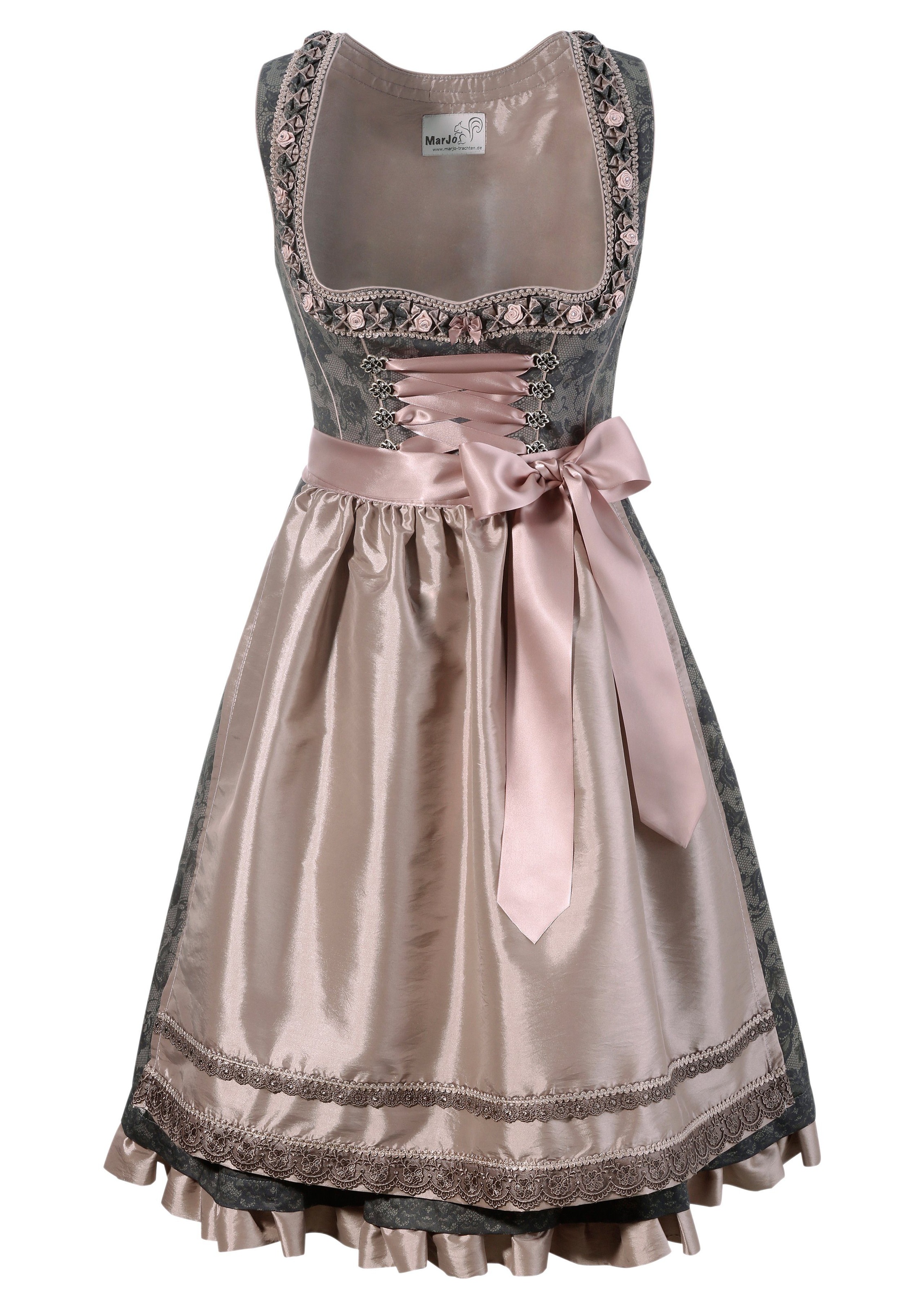 Dirndl midi mit Bänderschnürung