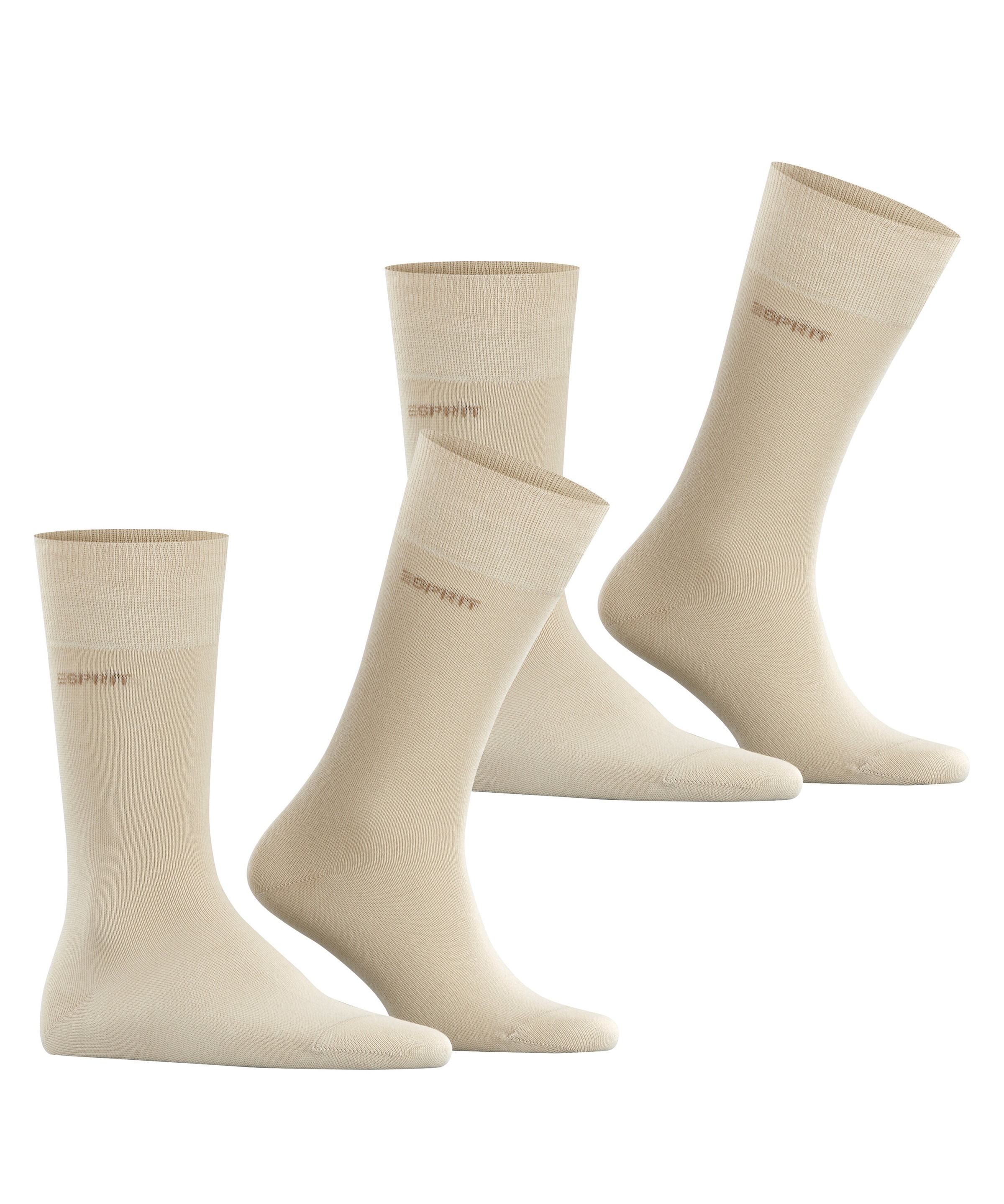 Esprit Socken »Basic Uni«, (2 Paar, 2er Pack), mit hohem Baumwollanteil atmungsaktiv