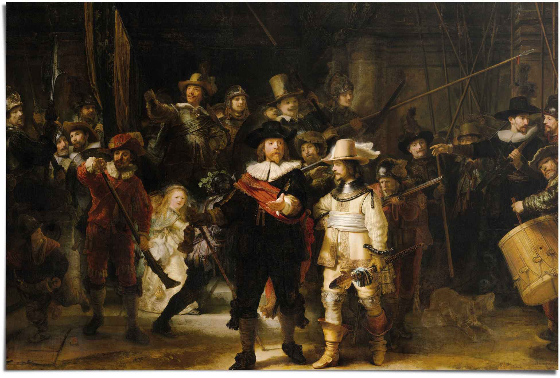 Image of Reinders Poster "Rembrandt Die Nachtwache" 1 Stk. tlg.