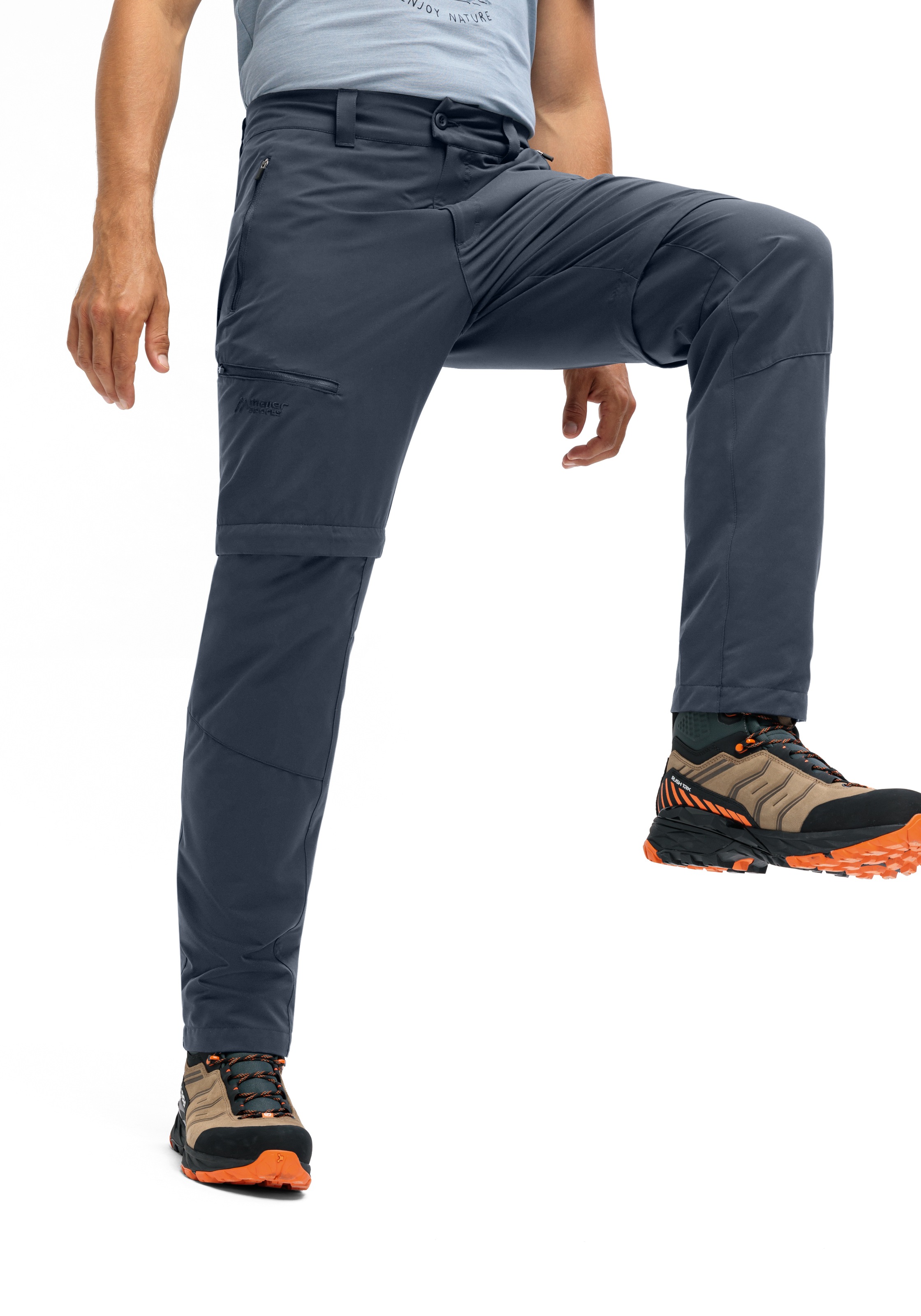 Maier Sports Pantalon de plein air »Tajo Zip Loop«  Herren Zip-Off Wanderhose, atmungsaktive Trekkinghose, Regular Fit
