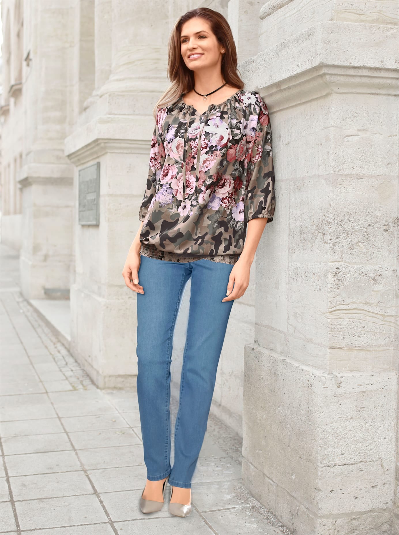 Classic Basics High-waist-Jeans, (1 tlg.)