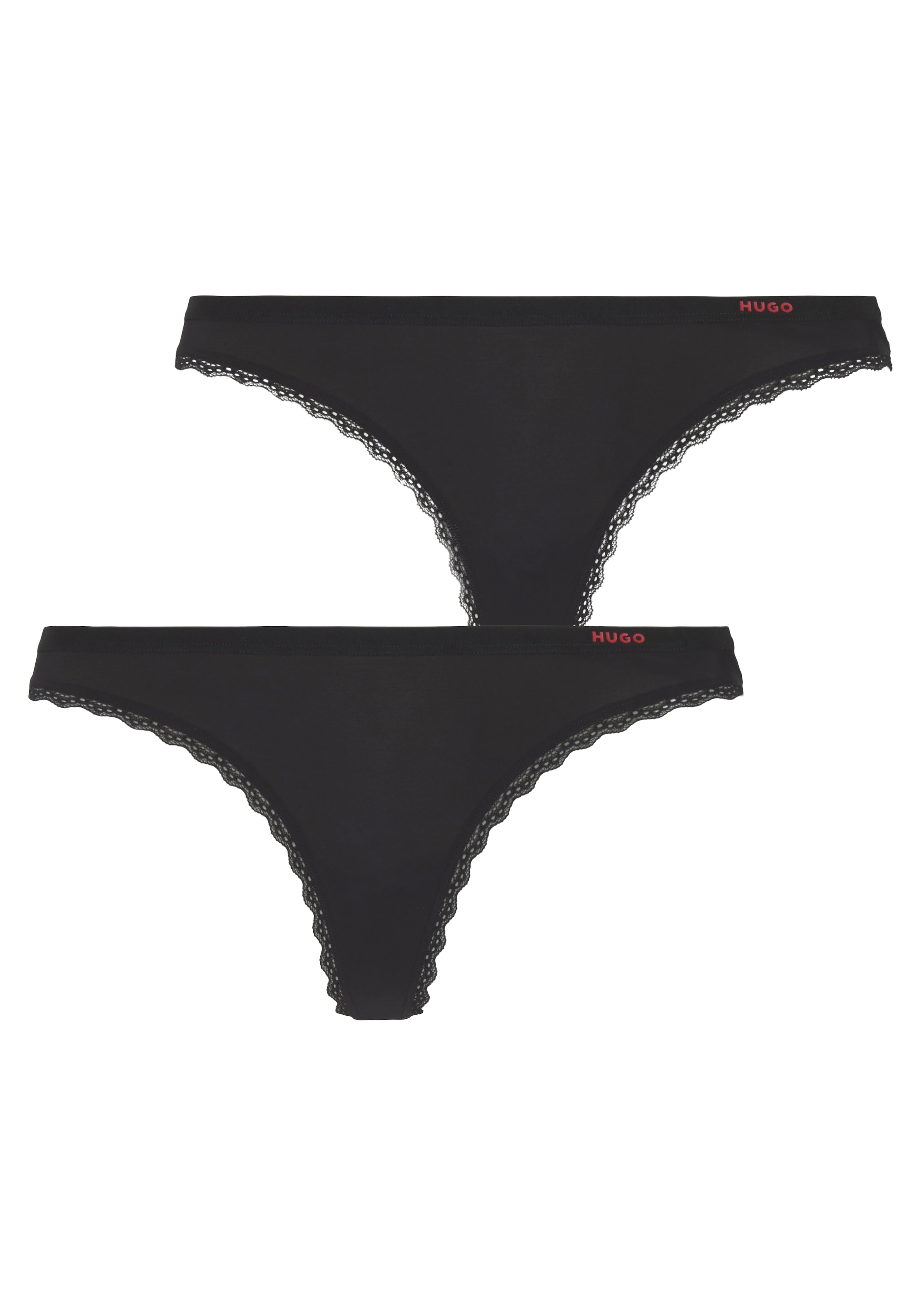 HUGO Underwear String »TRIPLET THONG MICRO«, (Packung), mit Markenlogo