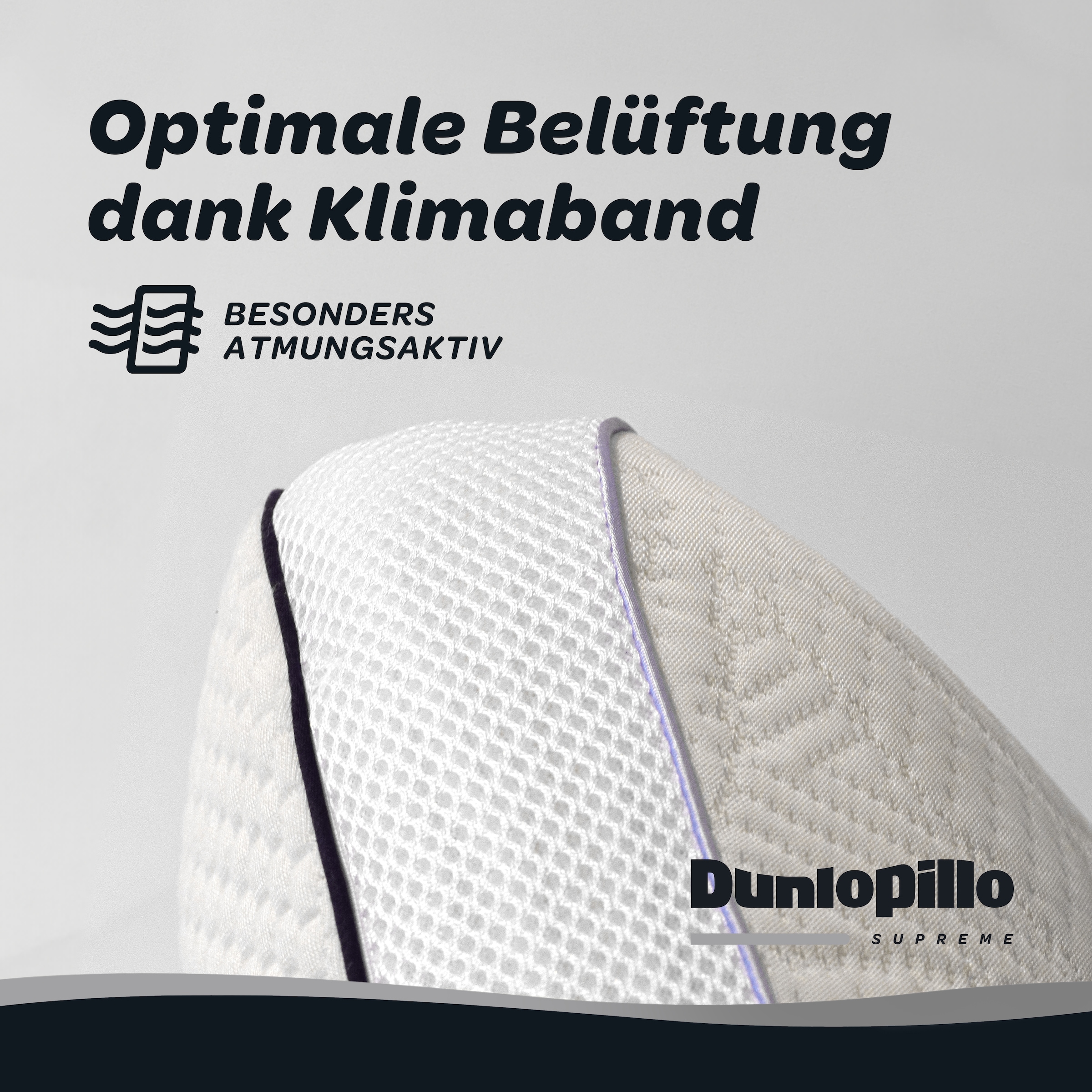 Dunlopillo Coussin pour la nuque »Clima Flex, NEUHEIT Viskoschaum mit kühlender & wärmender Seite« dimensions 60 x 50 x 15 cm, personnalisable : avec trois inserts