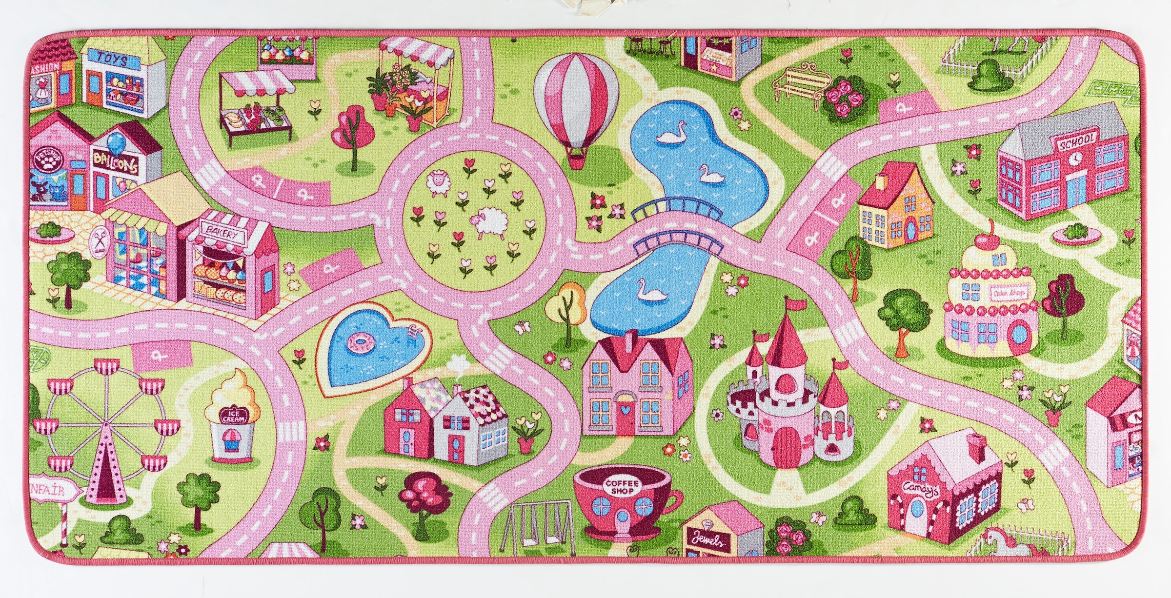 Image of HANSE Home Kinderteppich "Sweettown" rechteckig 7 mm Höhe Kurzflor, Strassen-Spielteppich, Spielunterlage, Kinderzimmer
