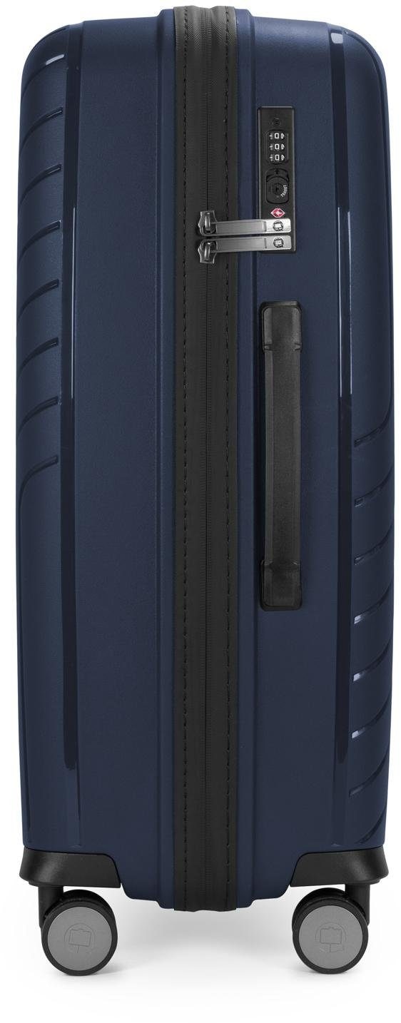 Hauptstadtkoffer Hartschalen-Trolley »TXL, 66 cm, dunkelblau«, 4 Rollen, Hartschalen-Koffer Koffer mittel gross Reisegepäck TSA Schloss