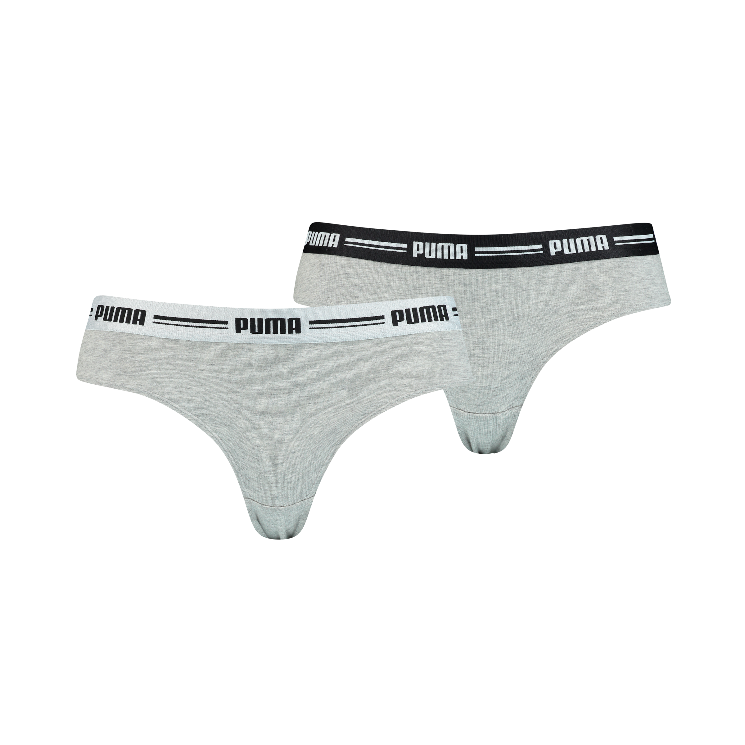 PUMA Brasilslip »PUMA WOMEN BRAZILIAN 2P HANG«, (2er Pack), mit weichem Logobündchen