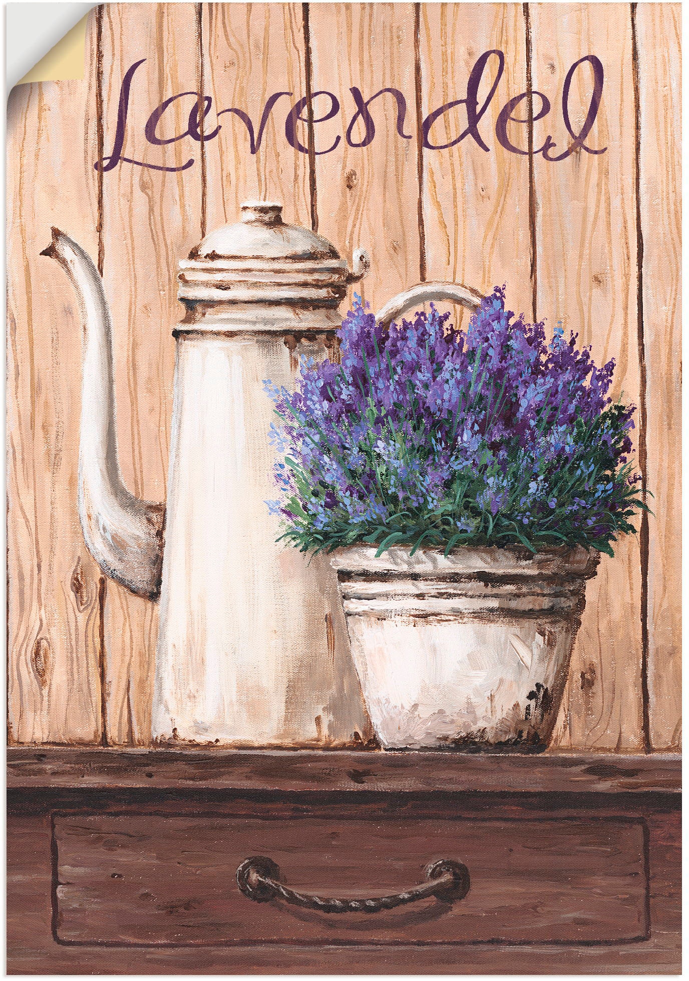 Artland Wandbild »Lavendel«, Vasen & Töpfe, (1 St.), als Leinwandbild, Wandaufkleber in verschied. Grössen
